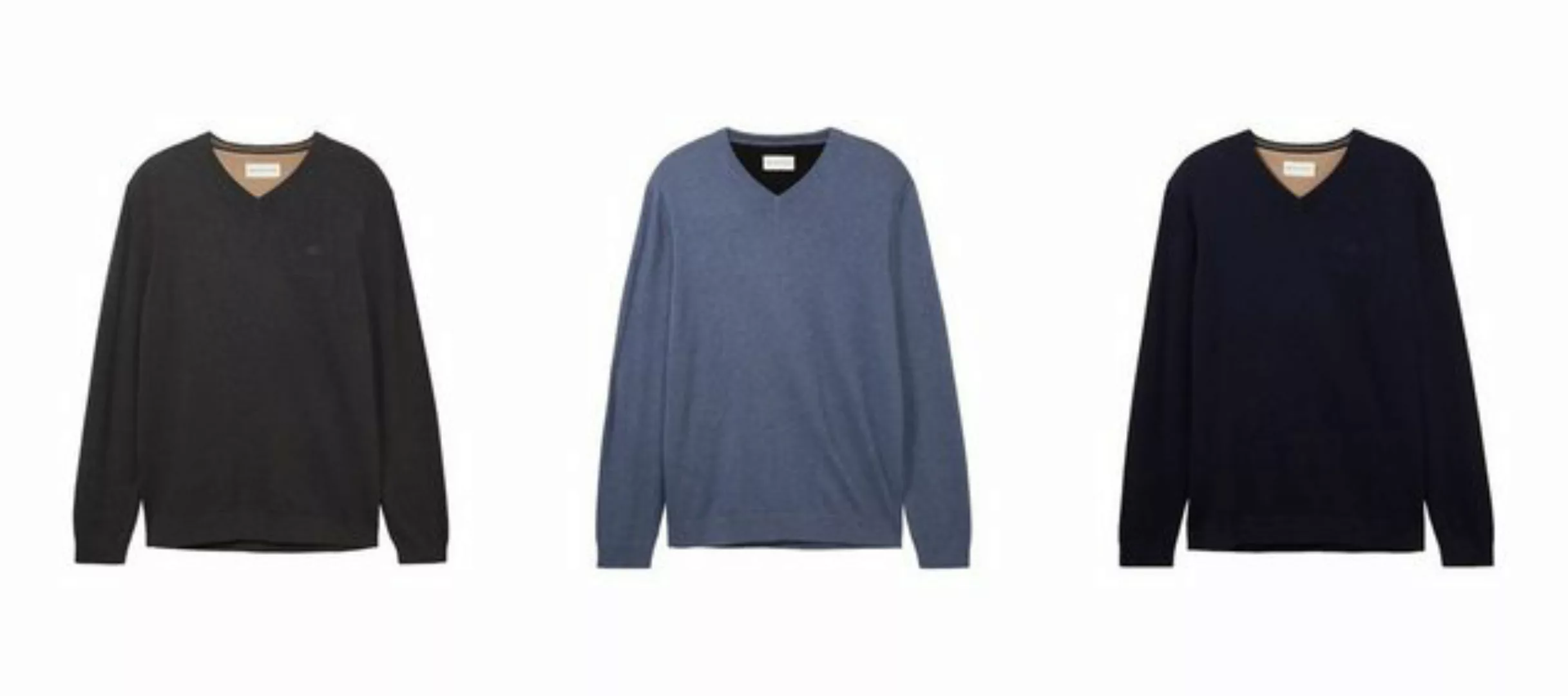 TOM TAILOR Sweatshirt Basic V-Neck Knit (1-tlg) günstig online kaufen