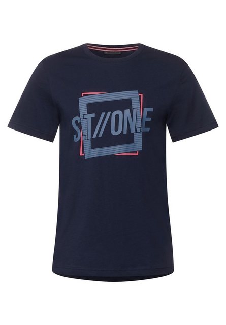 STREET ONE MEN T-Shirt, in Unifarbe günstig online kaufen