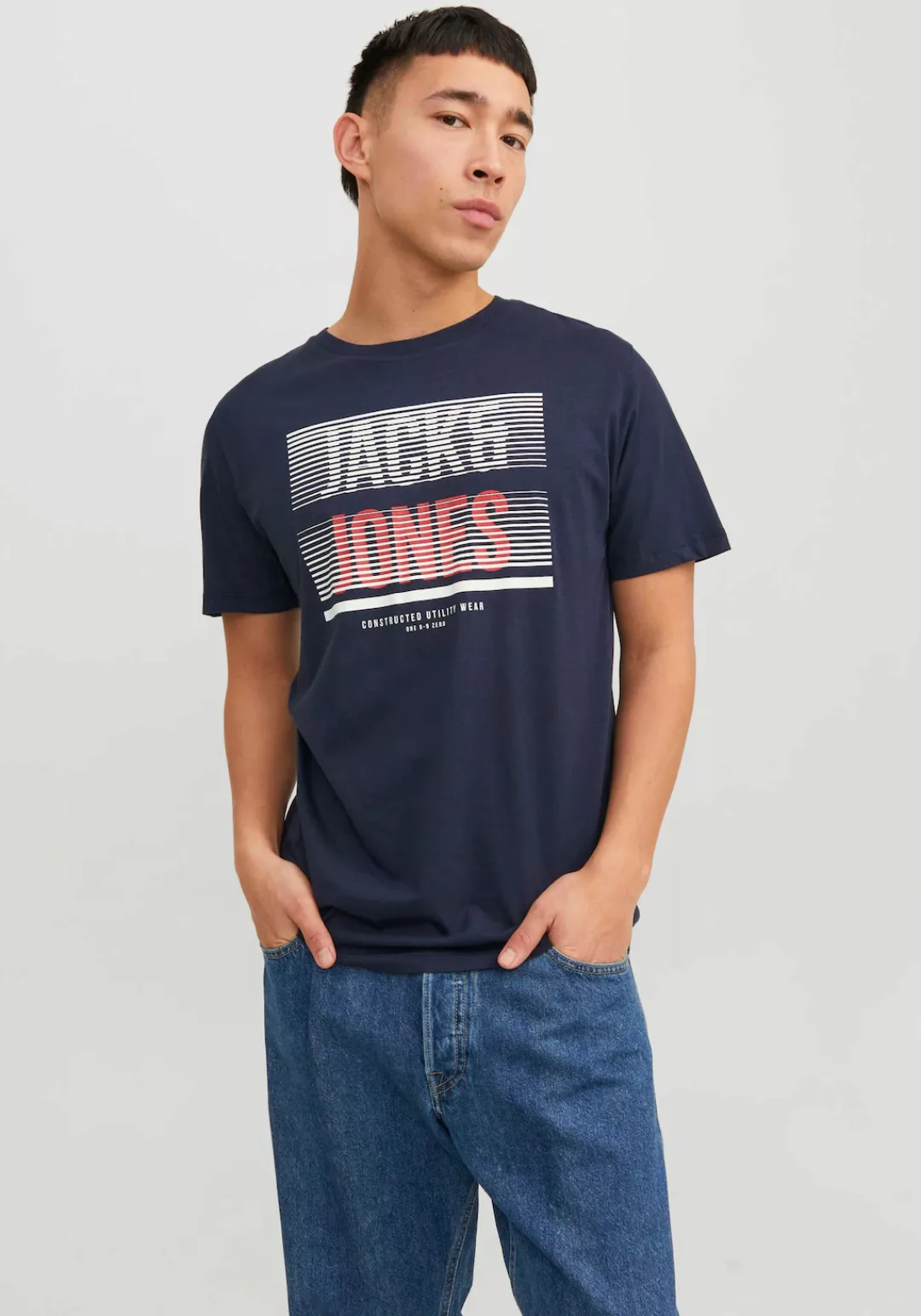Jack & Jones Kurzarmshirt "JJBRIX TEE SS CREW NECK" günstig online kaufen