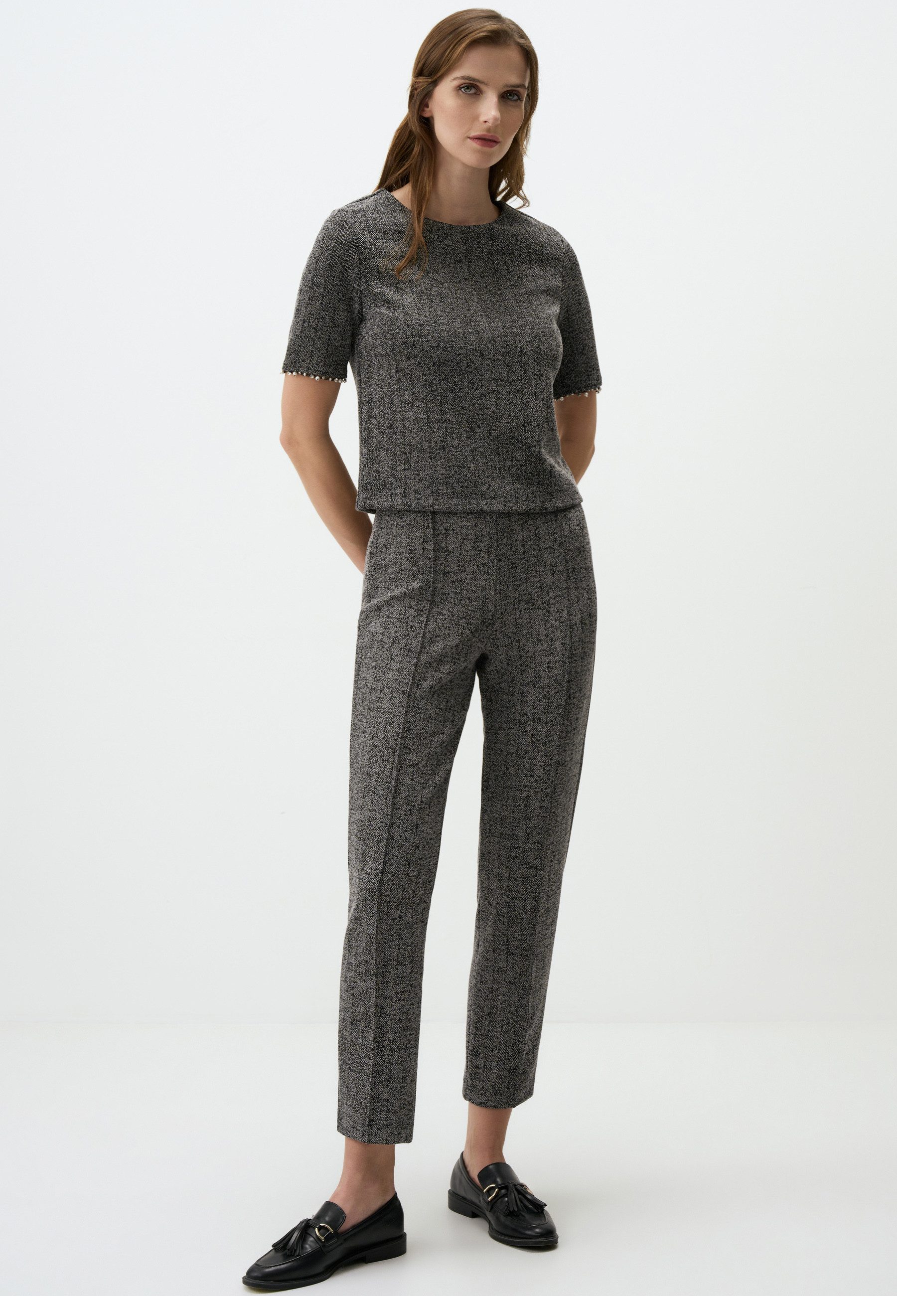 Jimmy Key Strickhose Elegante Strukturierte Slim günstig online kaufen