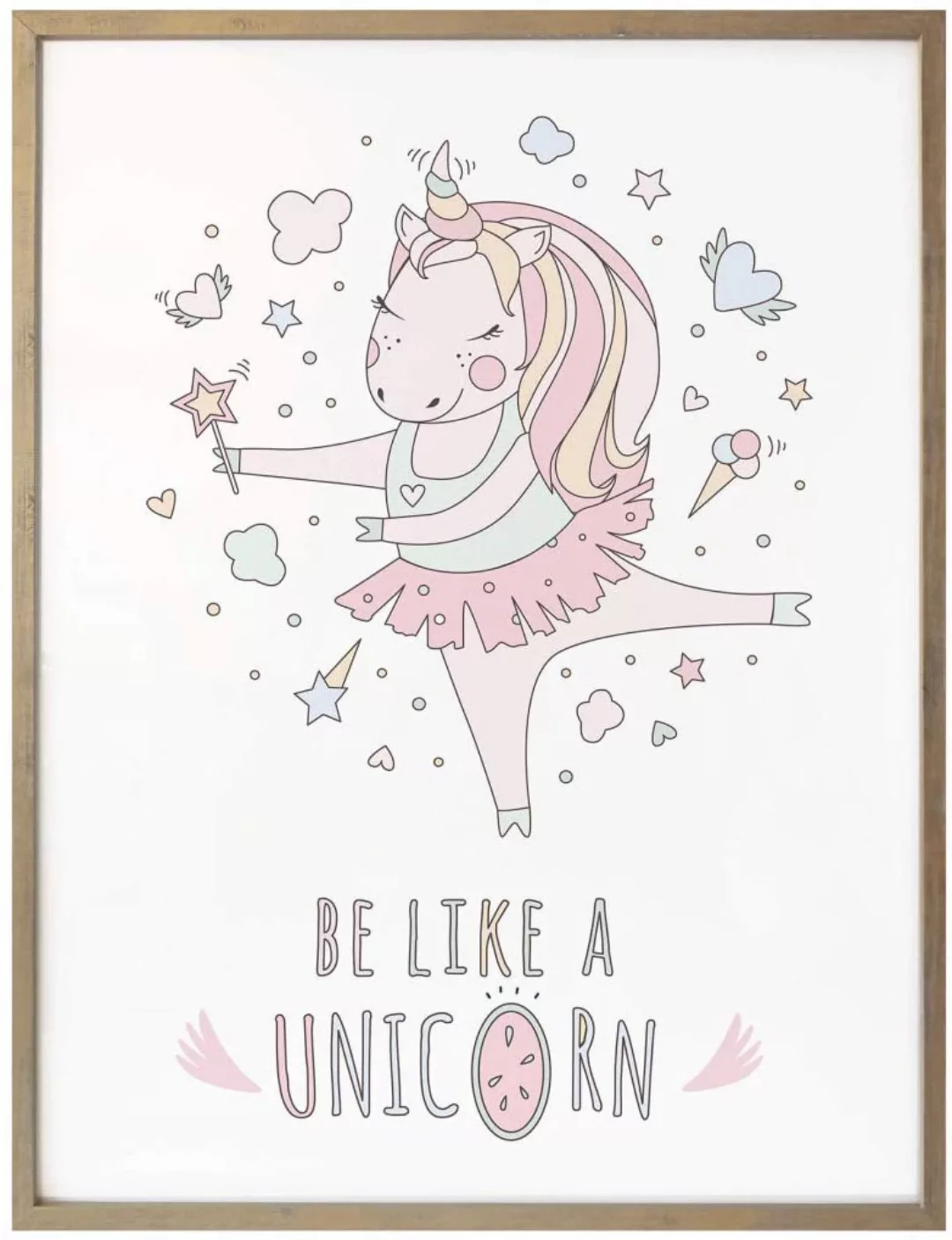Wall-Art Poster "Kvilis Einhorn Ballerina Prinzessin", Kinder, (1 St.), Pos günstig online kaufen