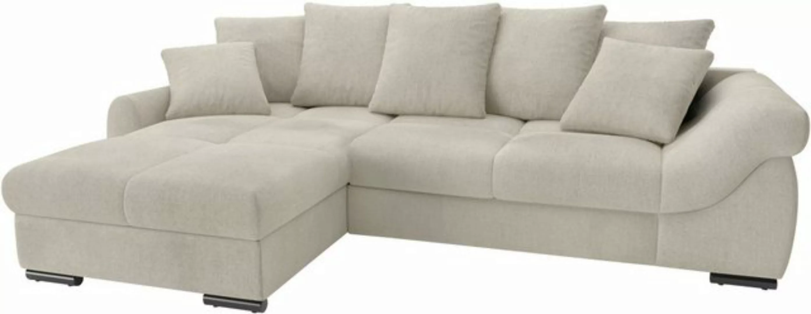 INOSIGN Ecksofa "Livorno", inkl. Hochschläfer-Bettauszug, XL-Bettkasten wei günstig online kaufen