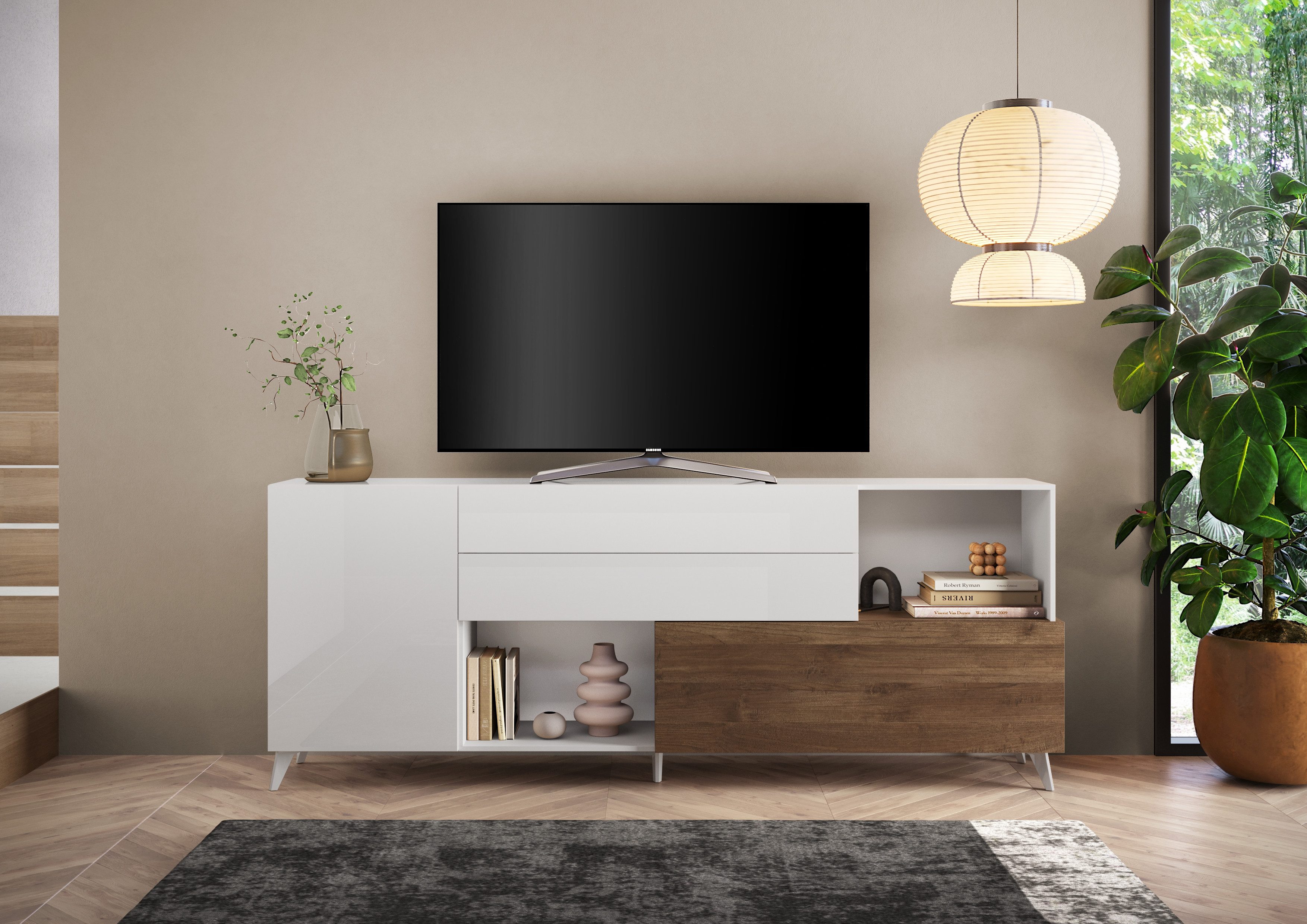 INOSIGN Sideboard "Monaco in Breite 241 cm, Anrichte mit Tür, Klappe und 2 günstig online kaufen