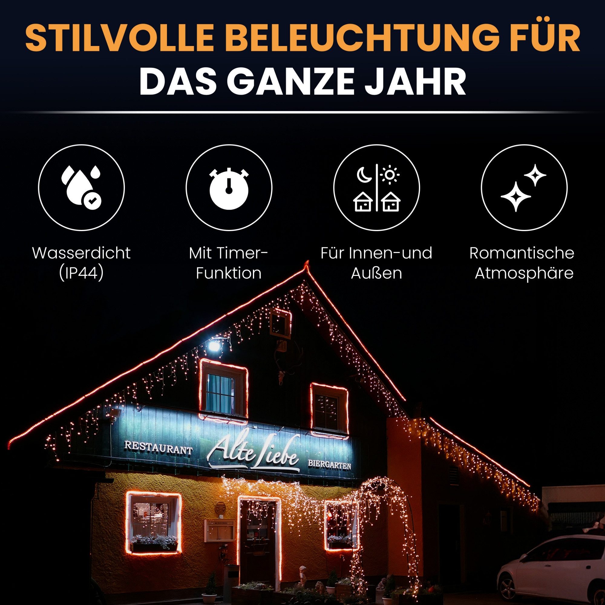 Gartenpirat LED-Lichterkette Eisregen LED-Beleuchtung Weihnachtsdeko für günstig online kaufen