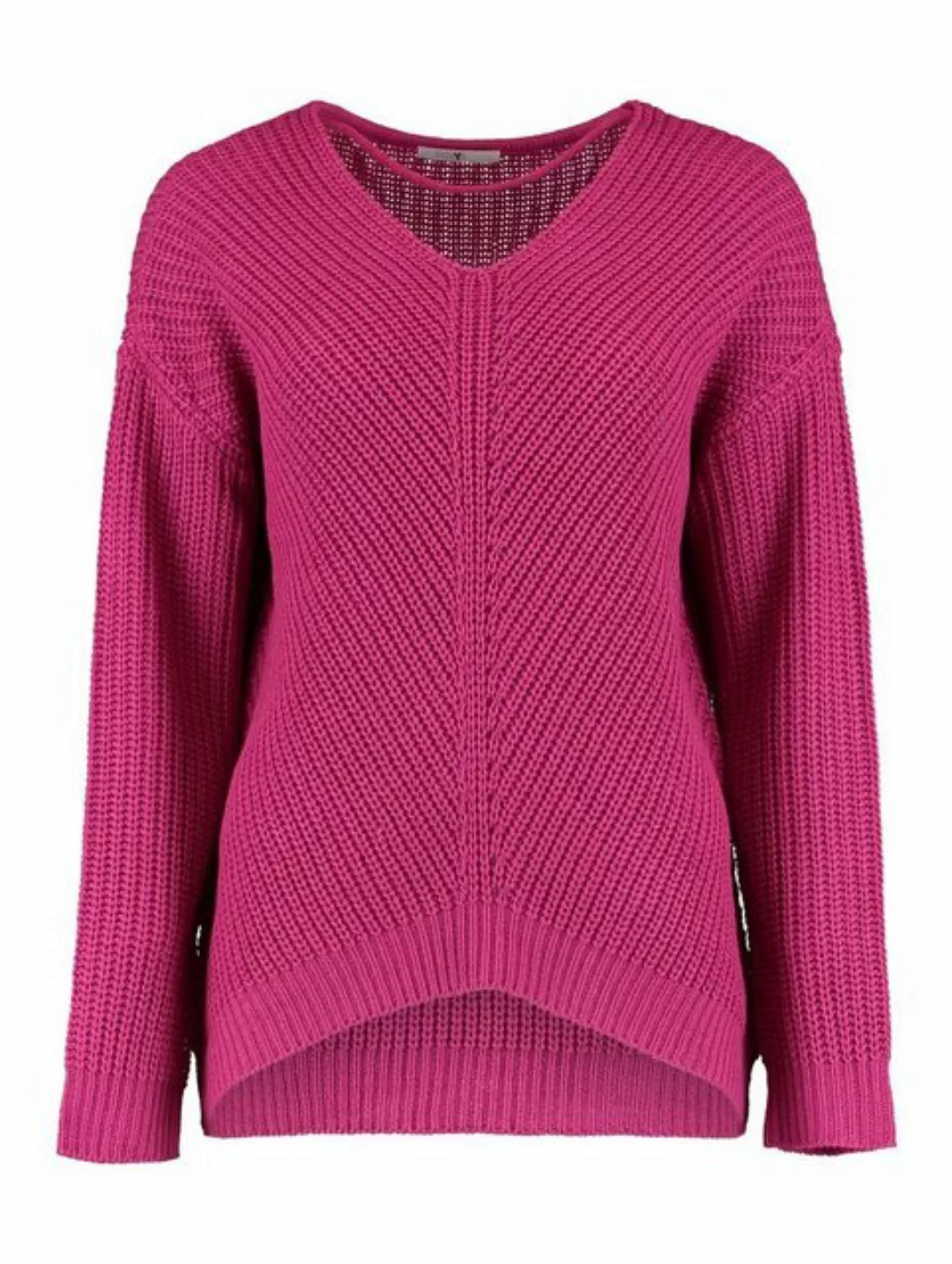 HaILY’S Strickpullover Weicher Grobstrick Pullover mit V-Streifen Design Sw günstig online kaufen