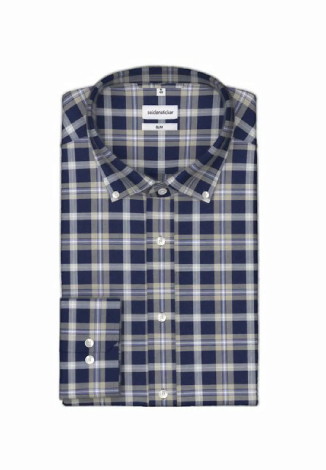 seidensticker Flanellhemd "Shaped", Shaped Langarm Button-Down-Kragen Karo günstig online kaufen