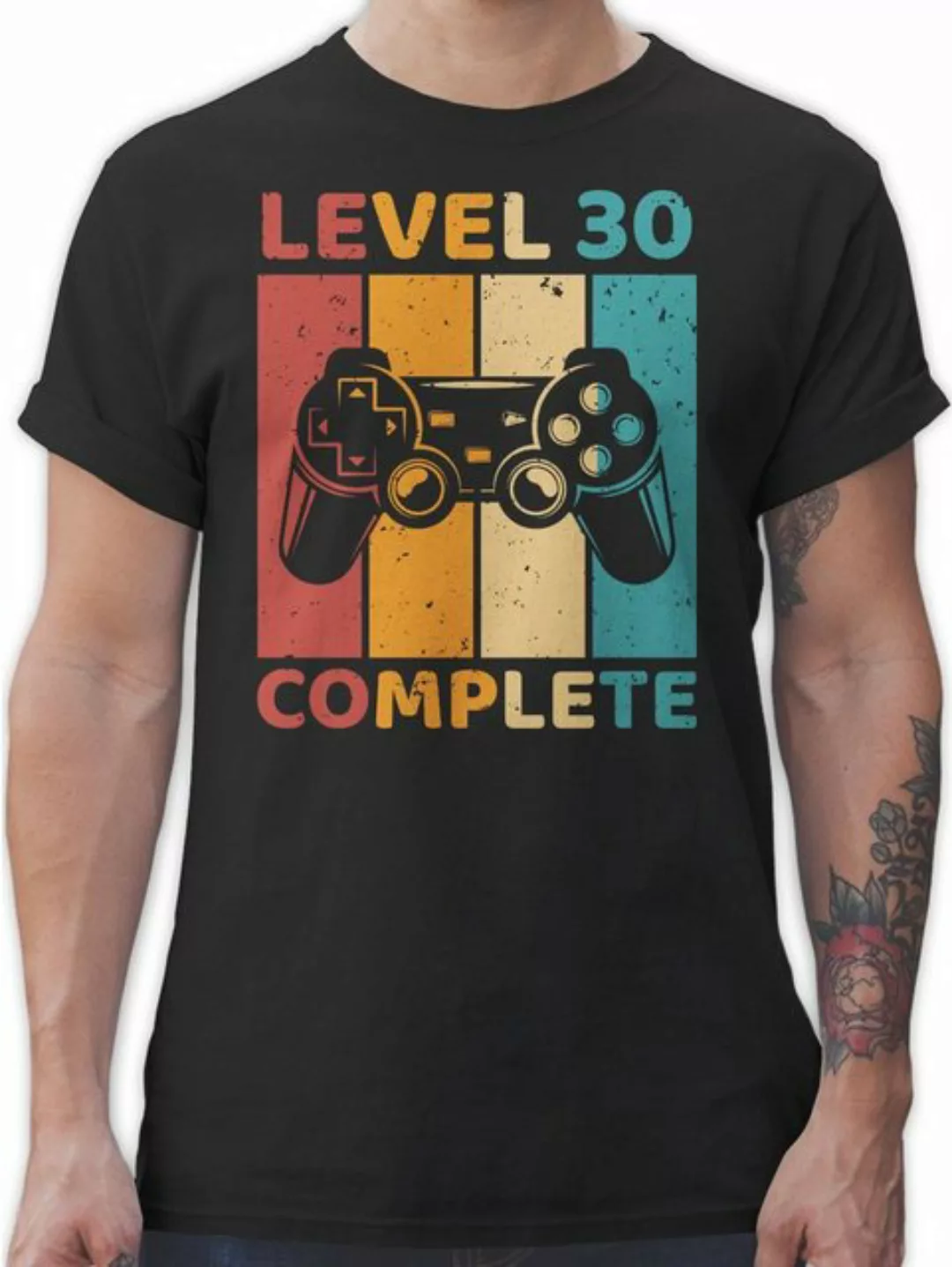 Shirtracer T-Shirt Level 30 Complete - Dreizig Freigeschalten Unlocked Comp günstig online kaufen