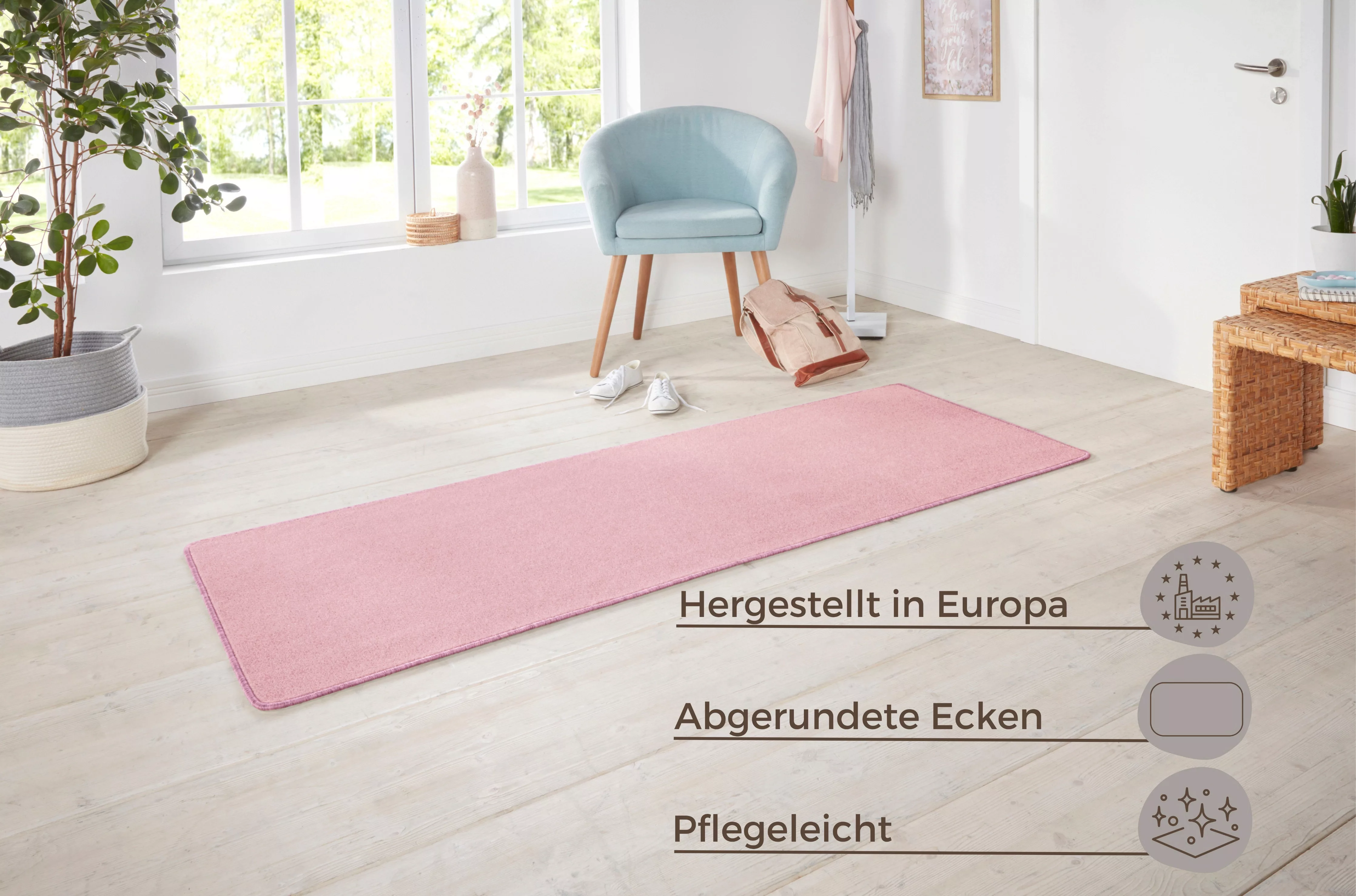 HANSE Home Teppich »Shashi«, rechteckig, 8,5 mm Höhe, Kurzflor, Unifarben, günstig online kaufen