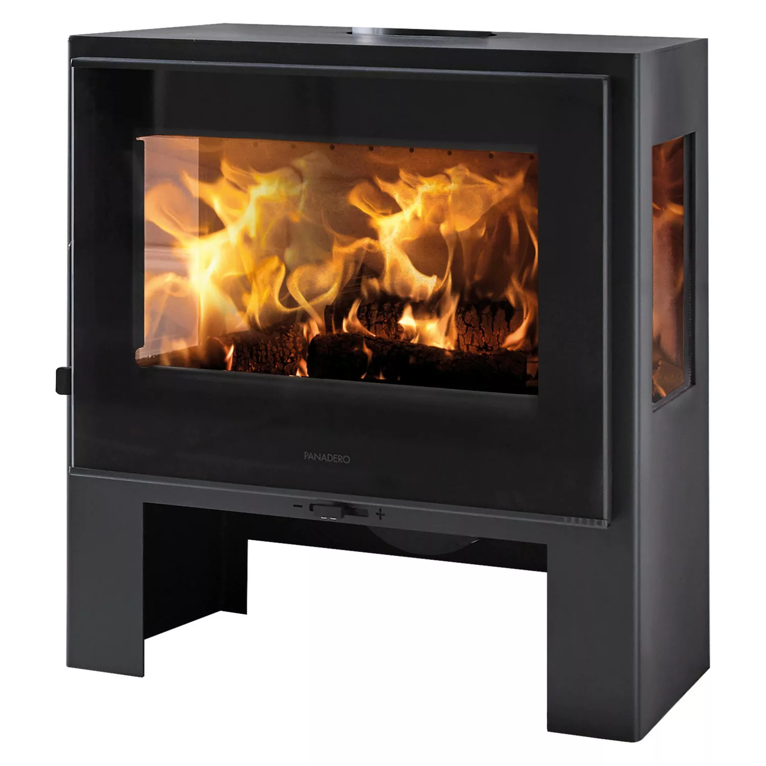 Panadero Kaminofen Toscane 3V Stahl Schwarz Metallic 5,9 kW günstig online kaufen