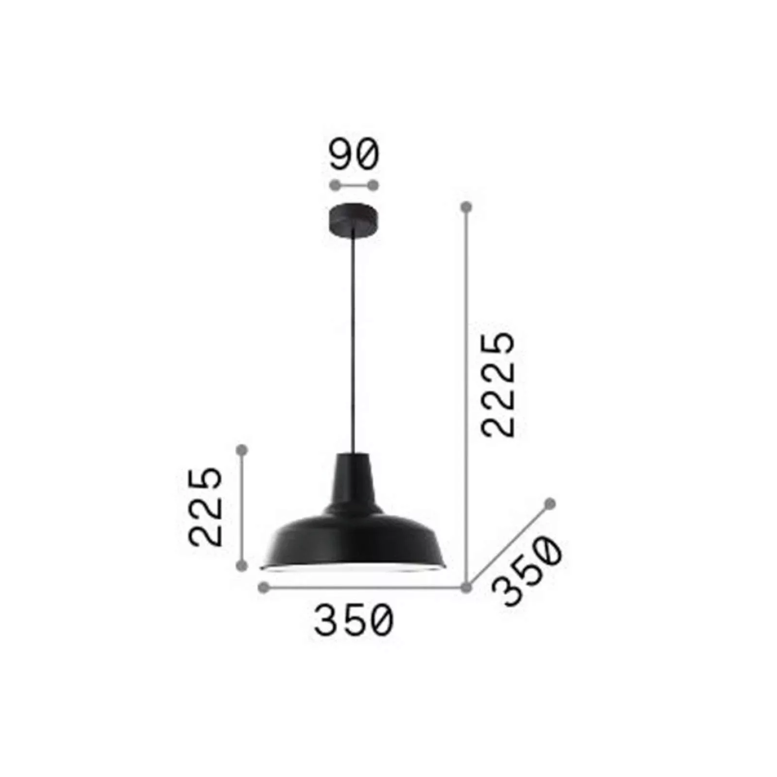 Ideal Lux Hängeleuchte Moby, kupferfarben, Metall, Ø 35 cm günstig online kaufen