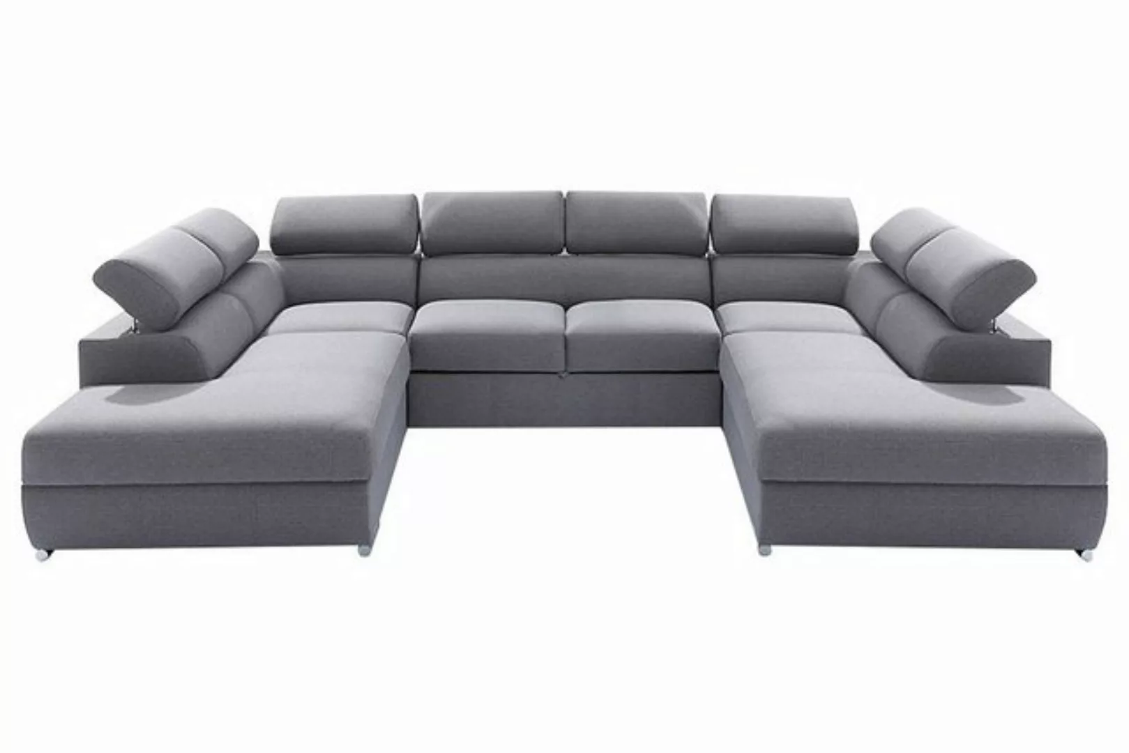 JVmoebel Ecksofa Luxuriöse Graue U-Form Wohnlandschaft modernes Sofa Couch günstig online kaufen