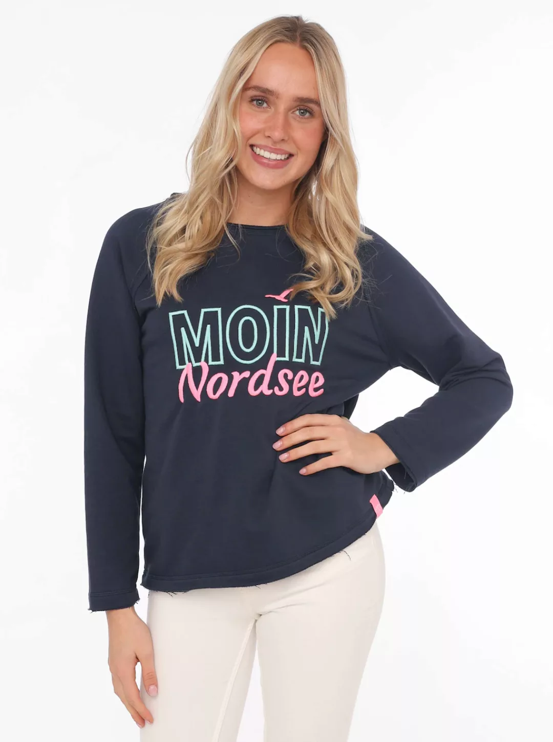 Zwillingsherz Sweatshirt "Moin Nordsee" mit Used-Look günstig online kaufen
