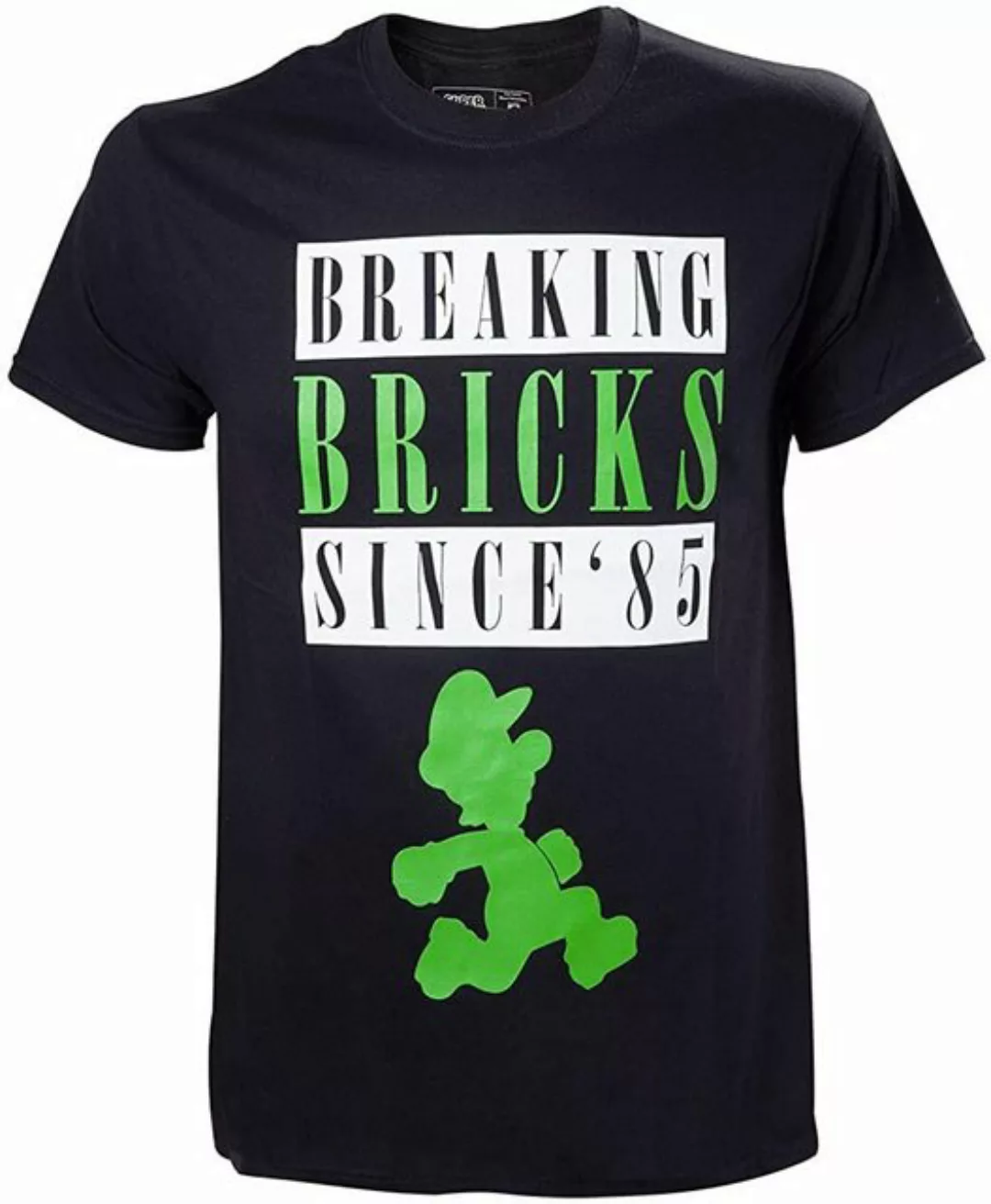 Super Mario T-Shirt Super Mario T-Shirt breaking bricks since 1985 Erwachse günstig online kaufen