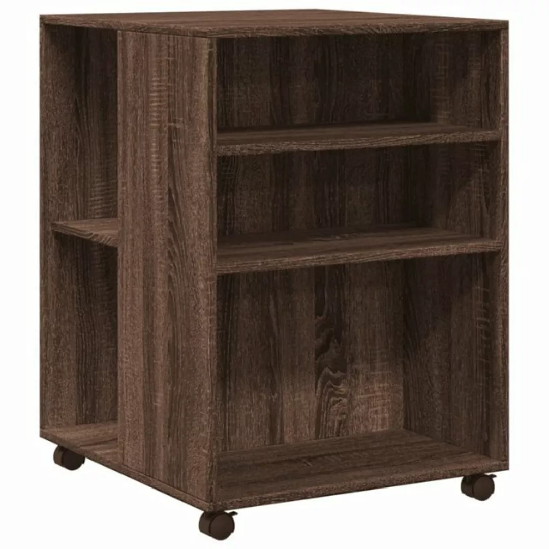 vidaXL Aktenschrank Beistelltisch mit Rollen Braun Eiche 55x60x78 cm Holzwe günstig online kaufen