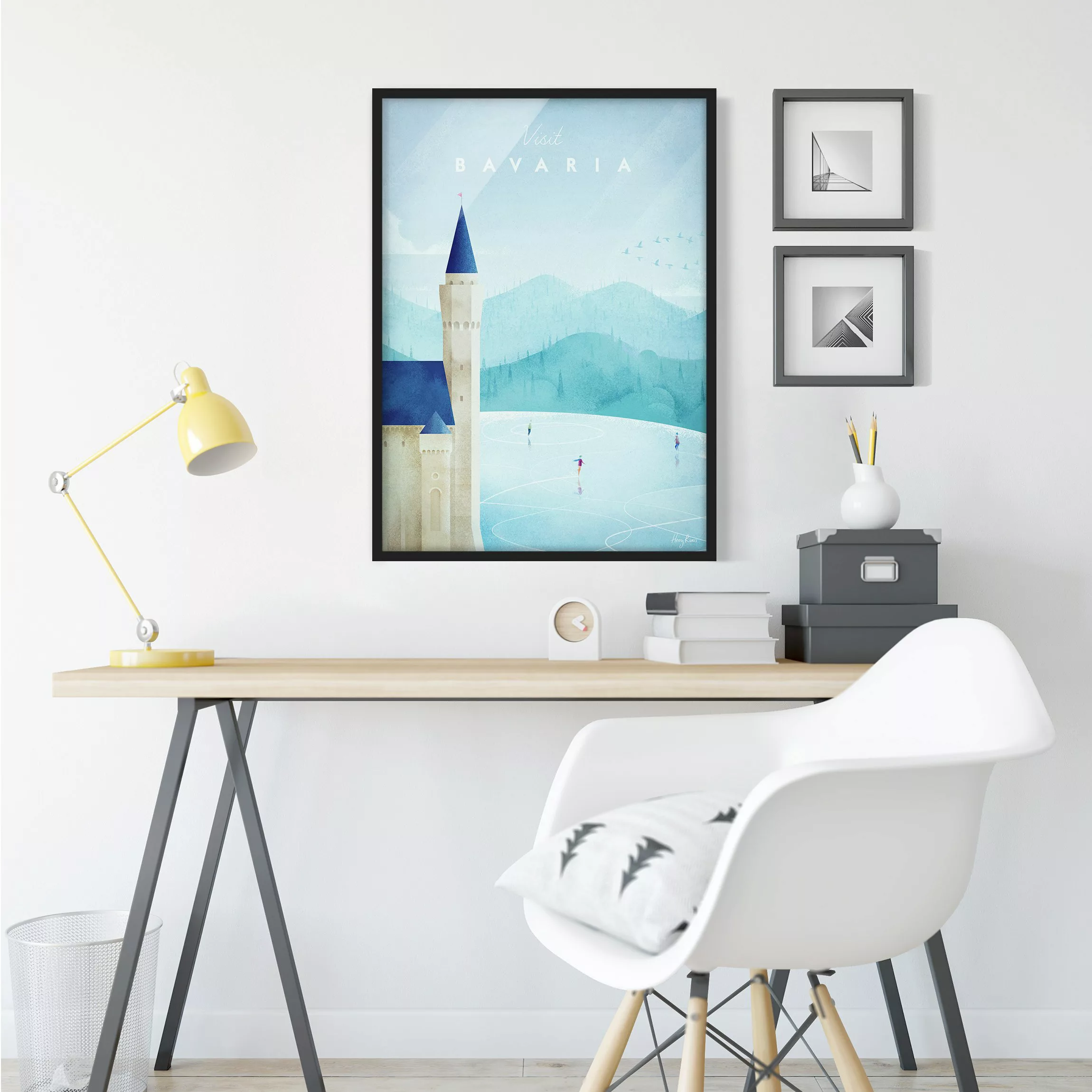 Bild mit Rahmen Architektur & Skyline - Hochformat Reiseposter - Bavaria günstig online kaufen