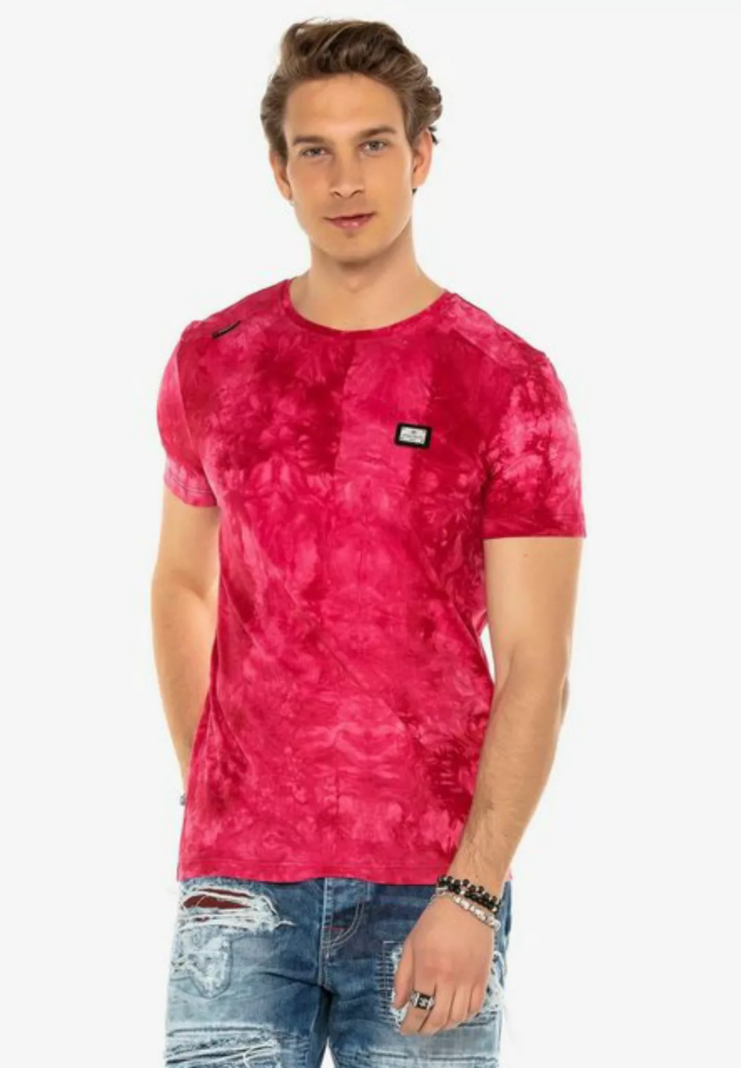 Cipo & Baxx T-Shirt, in tollem Batik-Look günstig online kaufen