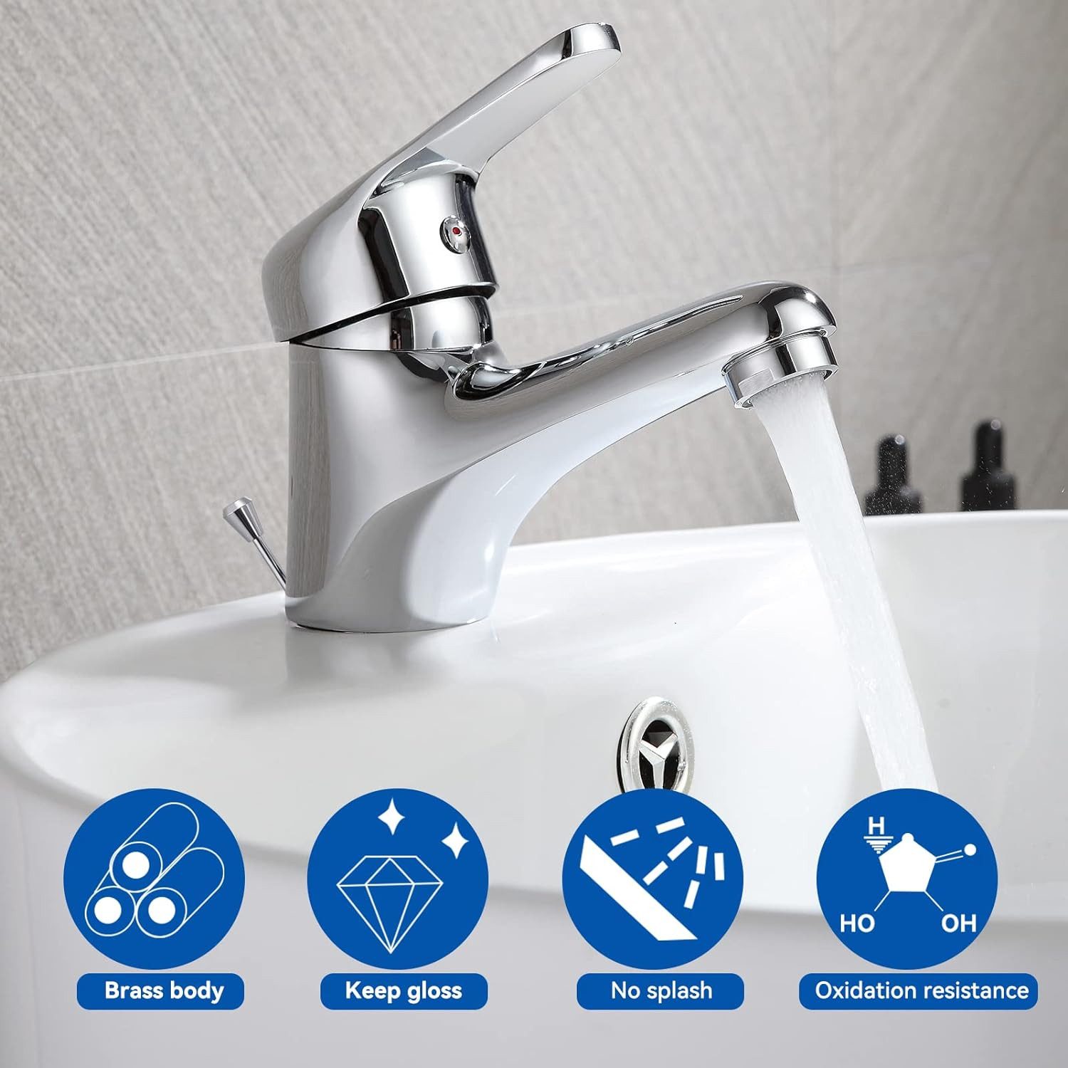 Auralum Max Waschtischarmatur 2x Badarmatur Wasserhahn günstig online kaufen