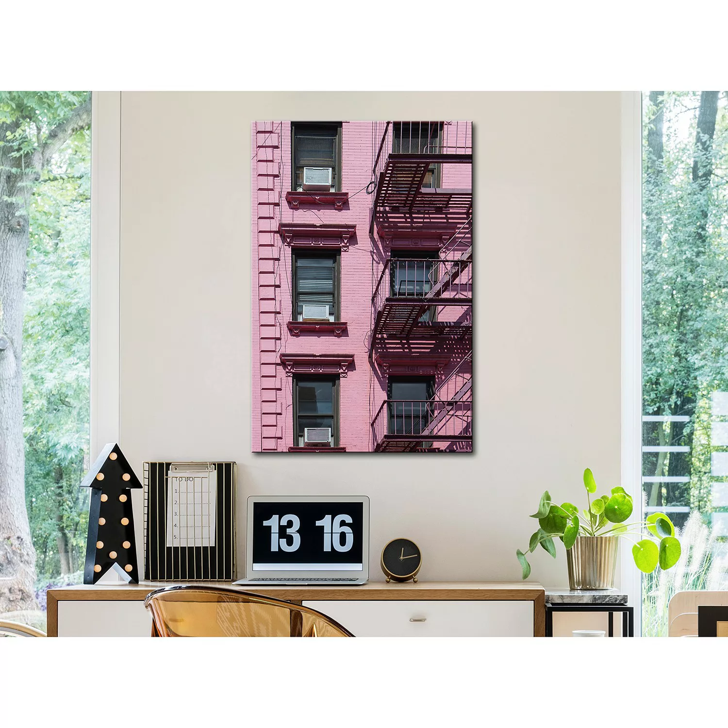 home24 Wandbild Fire Stairs günstig online kaufen