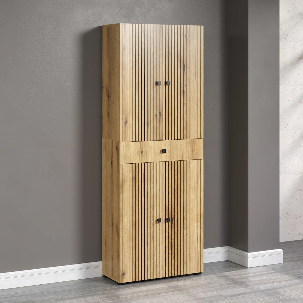 welltime Hochschrank "Amrum", (1 St.), Geräumiger Badschrank in eleganter R günstig online kaufen