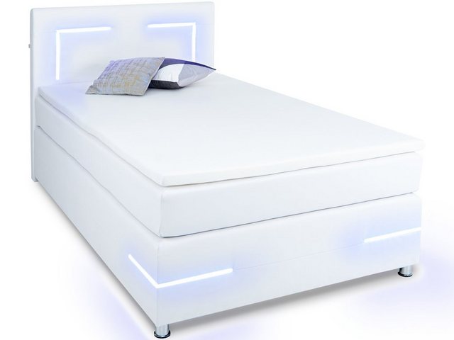 wonello Boxspringbett Lights 2.0, mit LED Beleuchtung und Topper, wahlweise günstig online kaufen