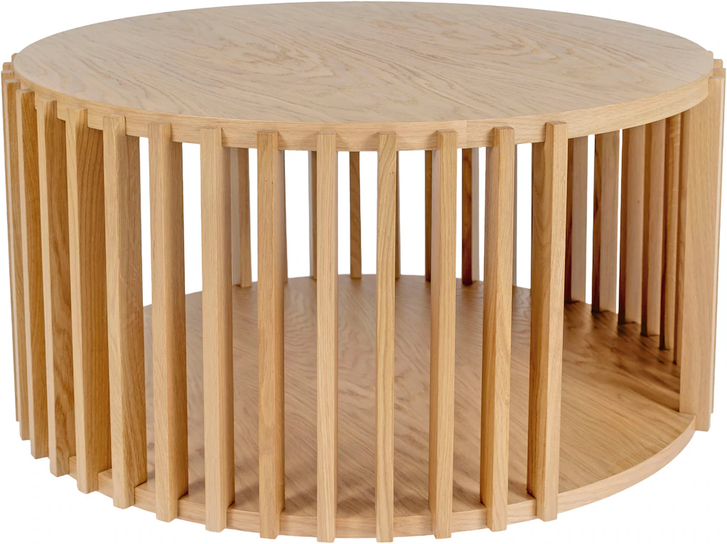 Woodman Couchtisch "Drum, Breite/Tiefe/Höhe: 83/83/42 cm", Holzfurnier aus günstig online kaufen