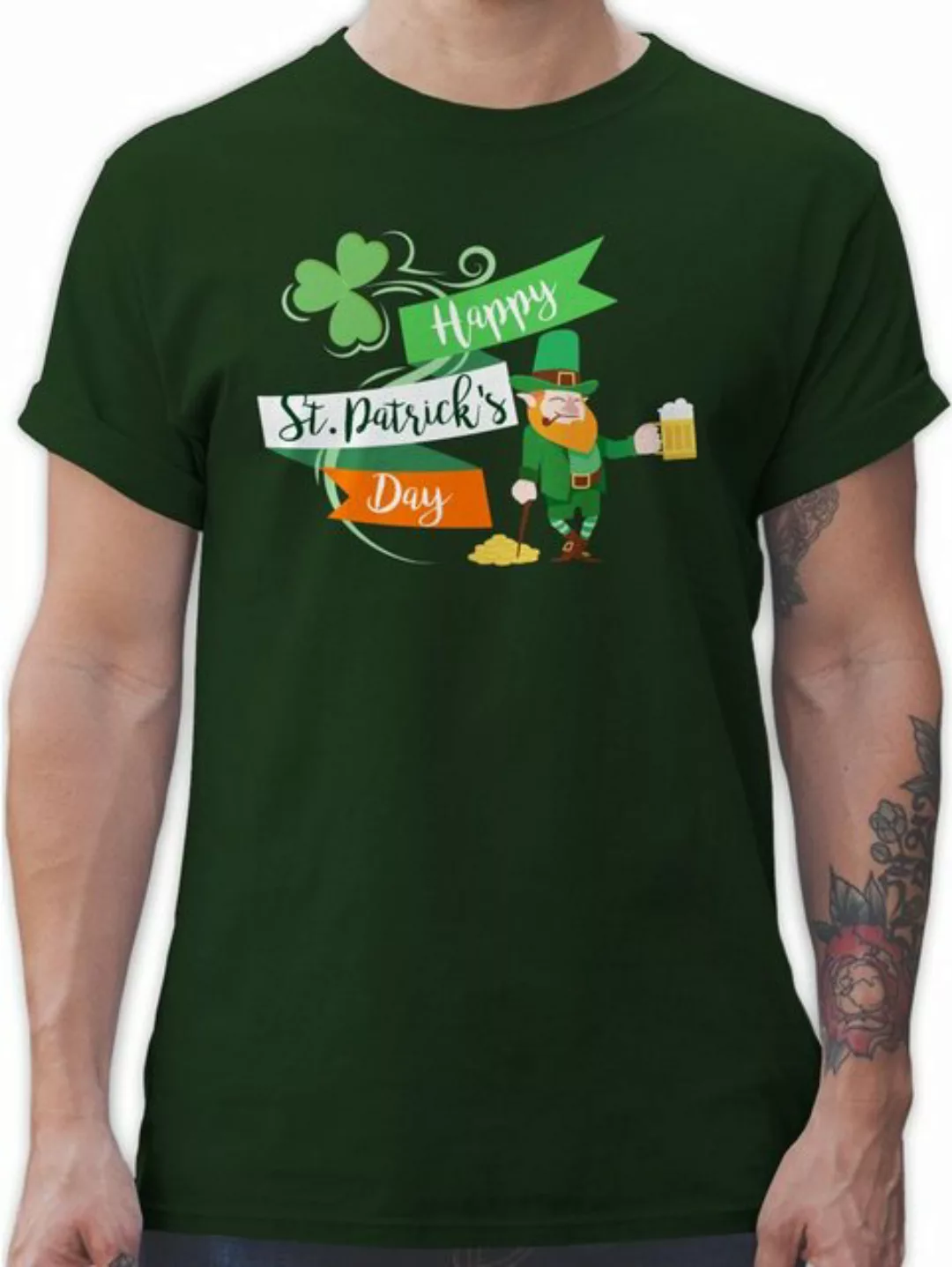 Shirtracer T-Shirt Happy St. Patricks Day Leprechaun Kobold St. Patricks Da günstig online kaufen