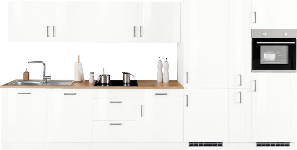 HELD MÖBEL Küchenzeile "Tinnum", mit E-Geräten, Breite 390 cm günstig online kaufen