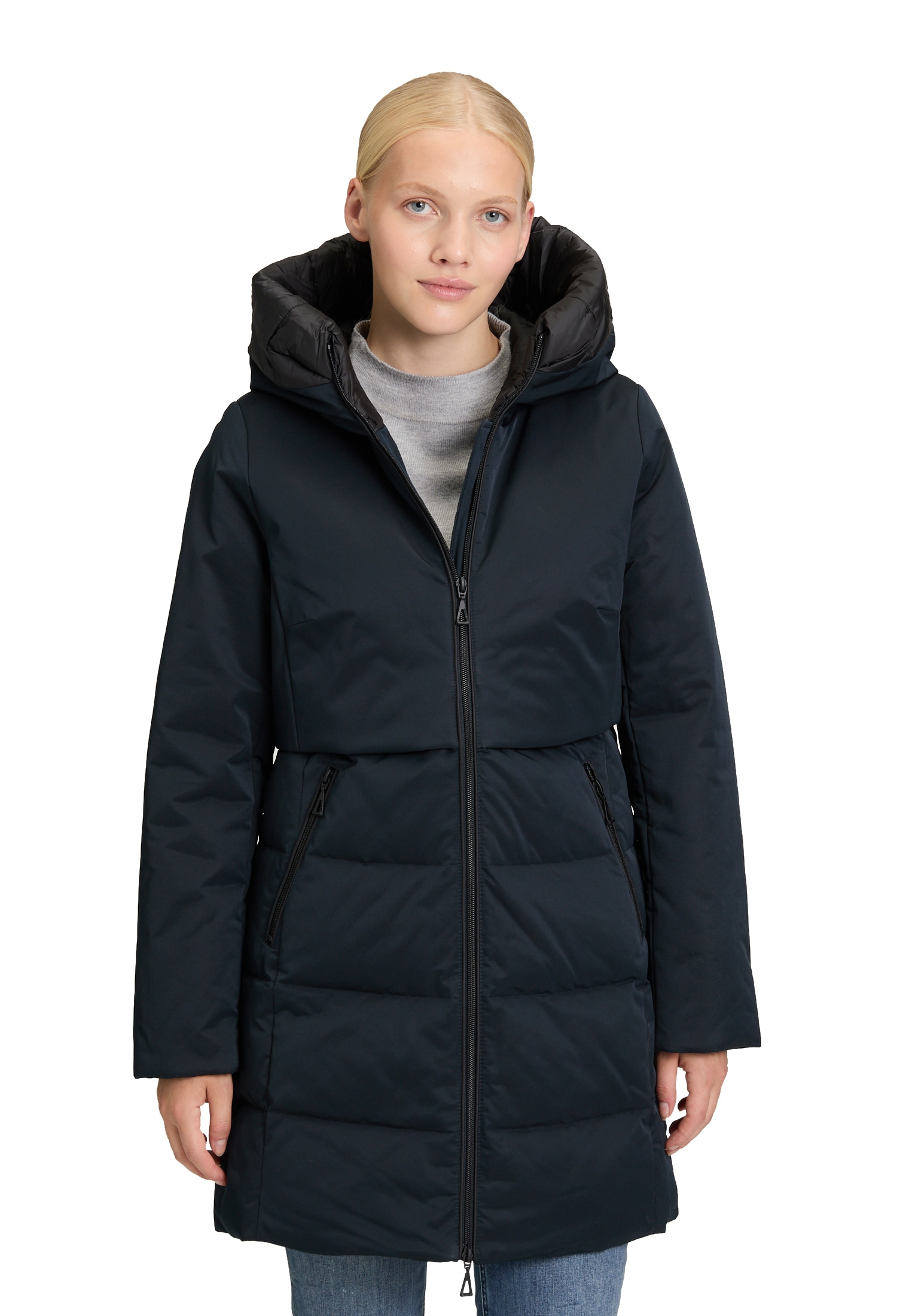 Amber & June Winterjacke "Amber & June Damen Wintermantel mit Kapuze", mit günstig online kaufen
