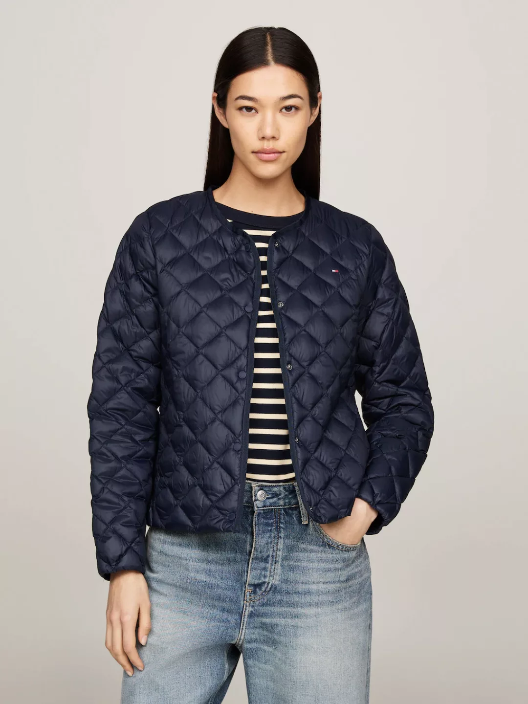 Tommy Hilfiger Steppjacke mit Logostickerei günstig online kaufen