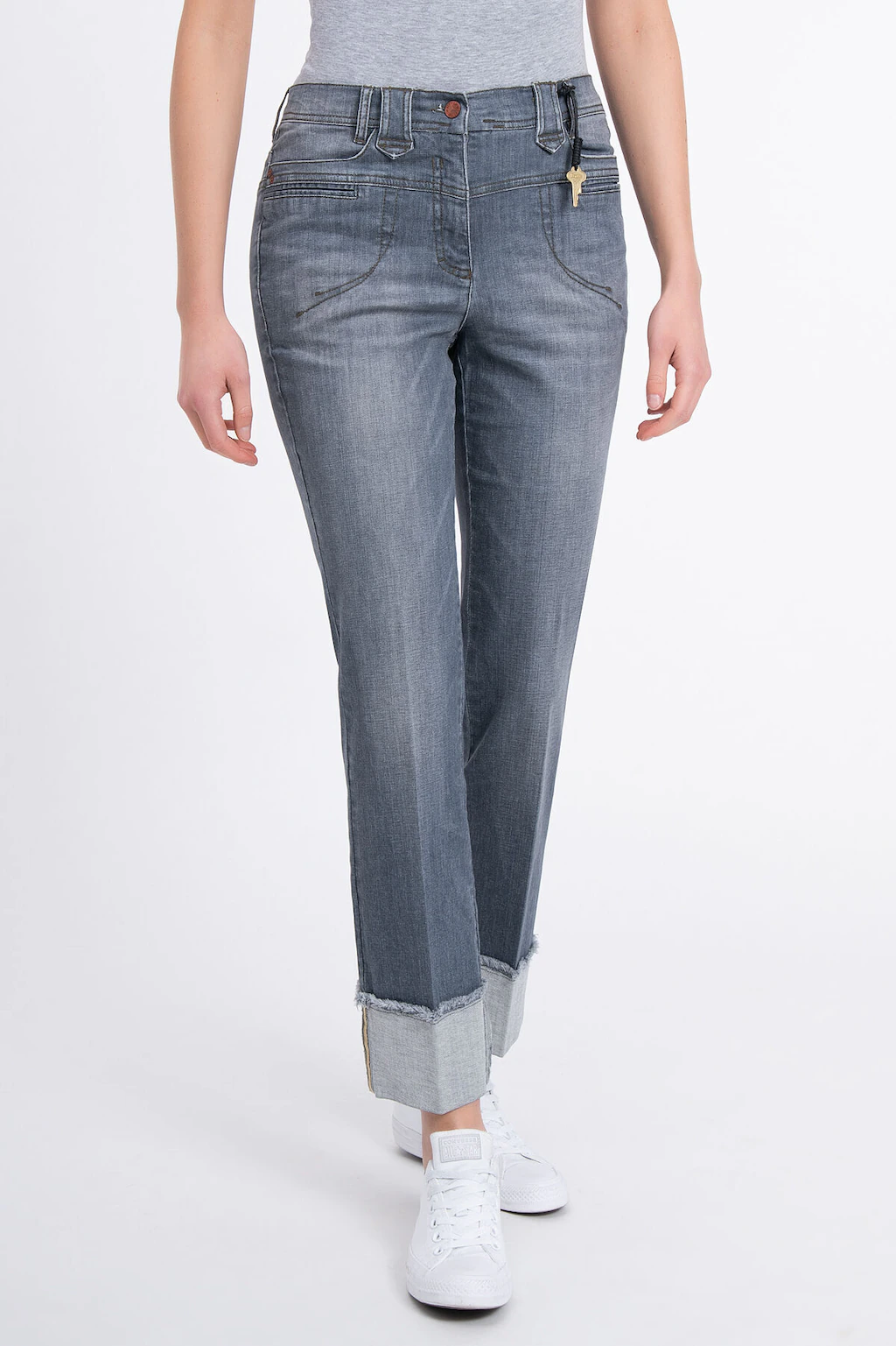 Recover Pants 5-Pocket-Jeans "Carlotta", mit femininer Ziersteppung günstig online kaufen