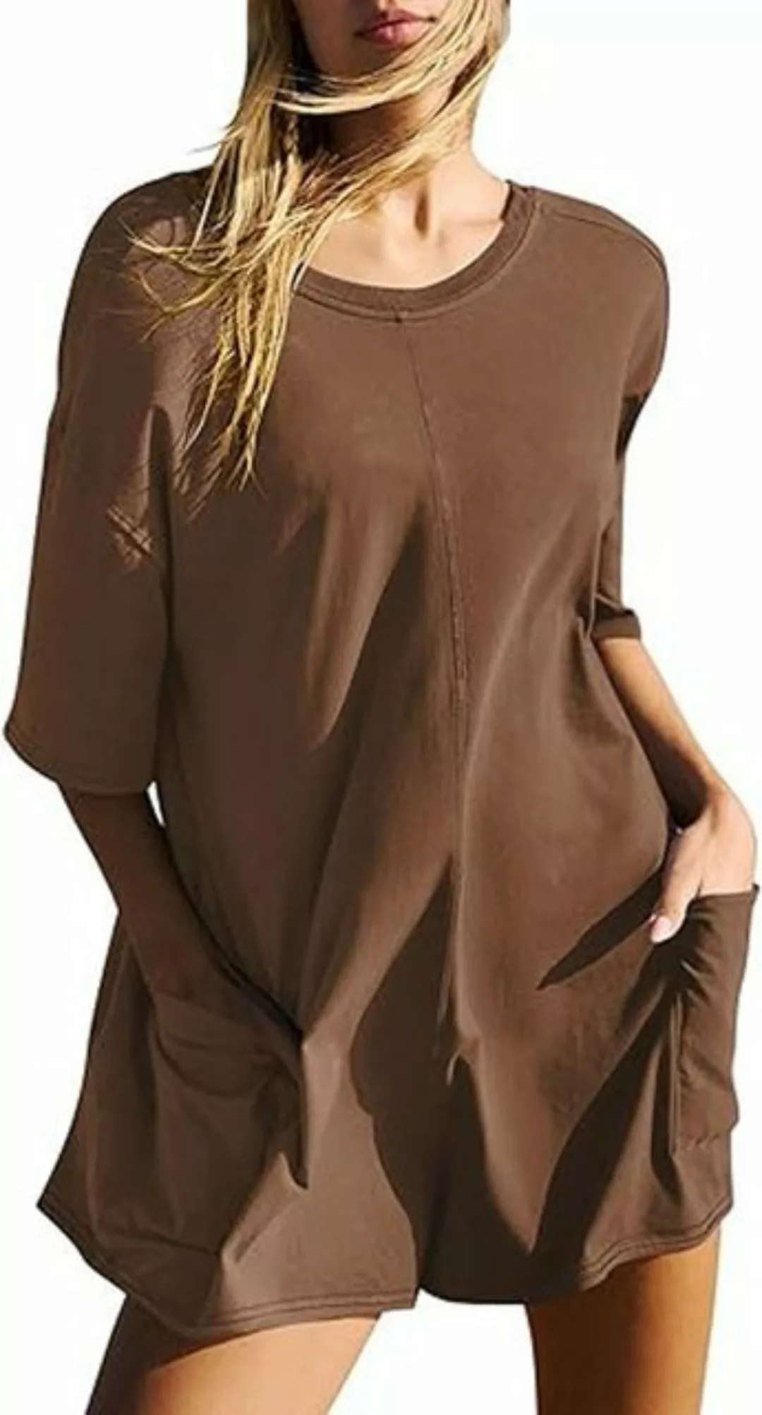 ZWY Culotte-Overall Damen-T-Shirt-Overall, Rücken, V-Ausschnitt, halbe Ärme günstig online kaufen