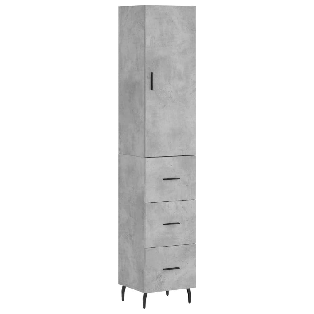 vidaXL Highboard Highboard Betongrau 34,5x34x180 cm günstig online kaufen