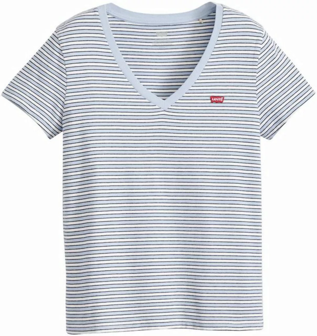 Levi's® V-Shirt PERFECT VNECK mit Mini-Batwing-Logostickerei günstig online kaufen