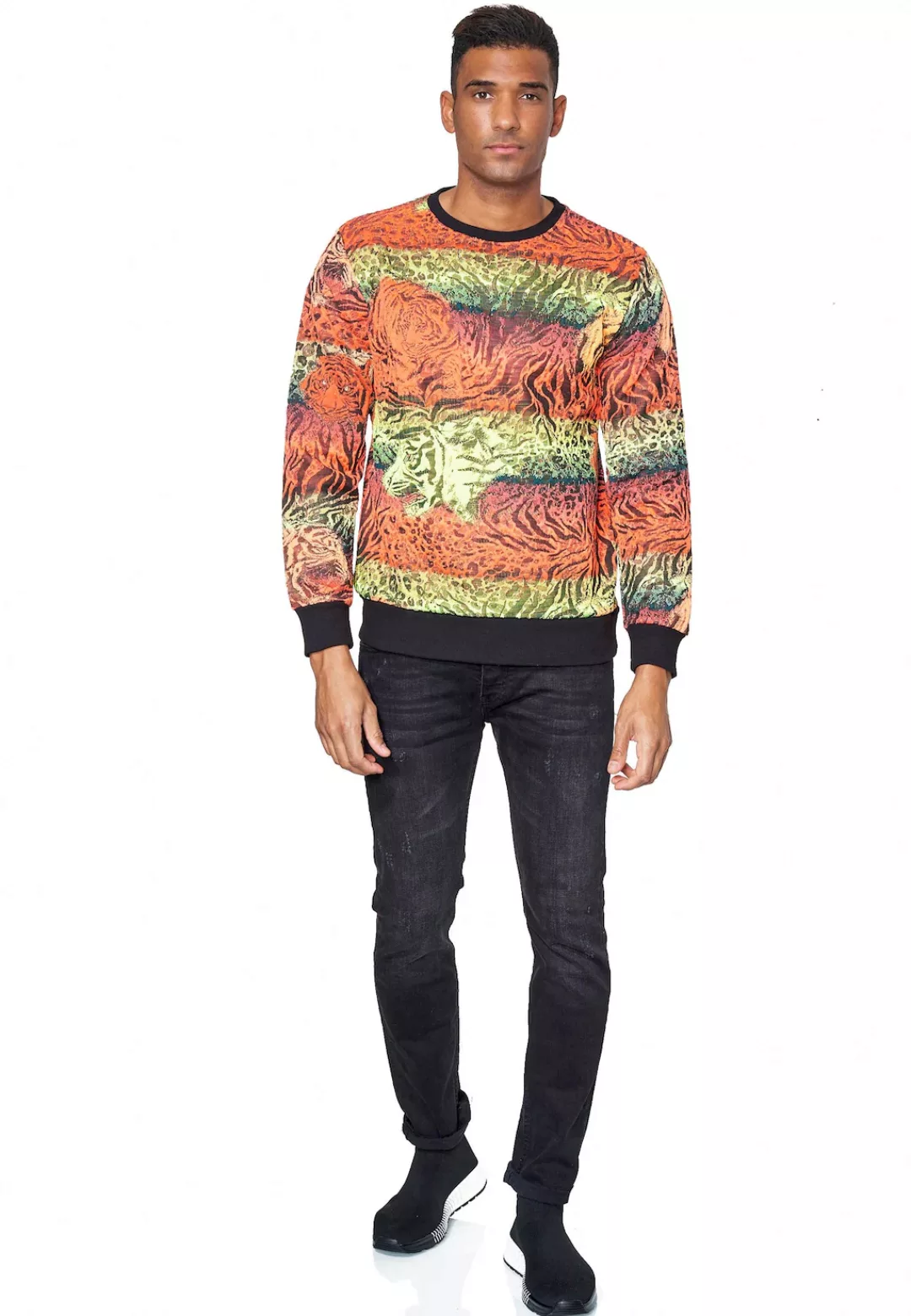 Rusty Neal Sweatshirt "Rusty Neal Sweater", im trendigen Tiger-Design günstig online kaufen