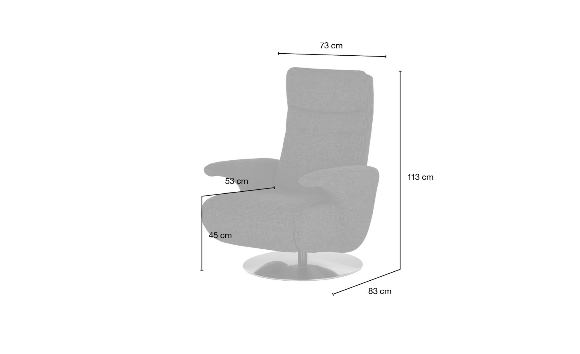 meinSofa Drehsessel  Franzi-S ¦ orange ¦ Maße (cm): B: 73 H: 113 T: 83 Pols günstig online kaufen