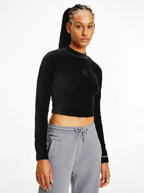 Calvin Klein Jeans Langarmshirt VELVET RIB LONG SLEEVE TOP günstig online kaufen