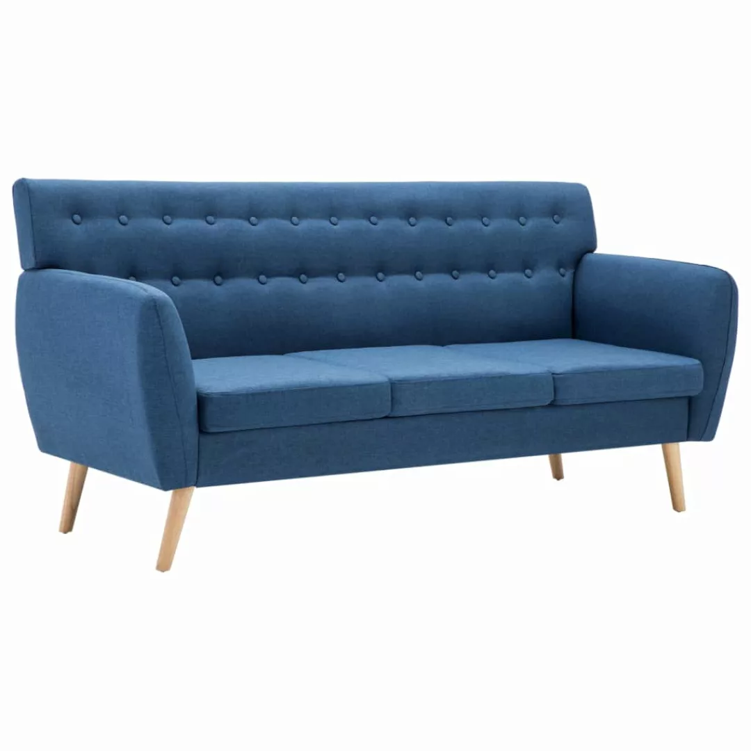 3-sitzer-sofa Stoffbezug 172x70x82 Cm Blau günstig online kaufen
