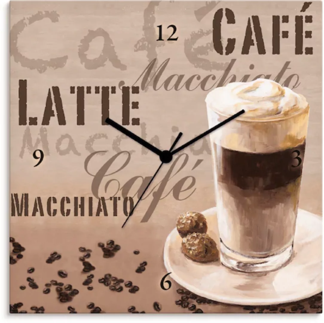 Artland Wanduhr »Kaffee - Latte Macchiato«, wahlweise mit Quarz- oder Funku günstig online kaufen
