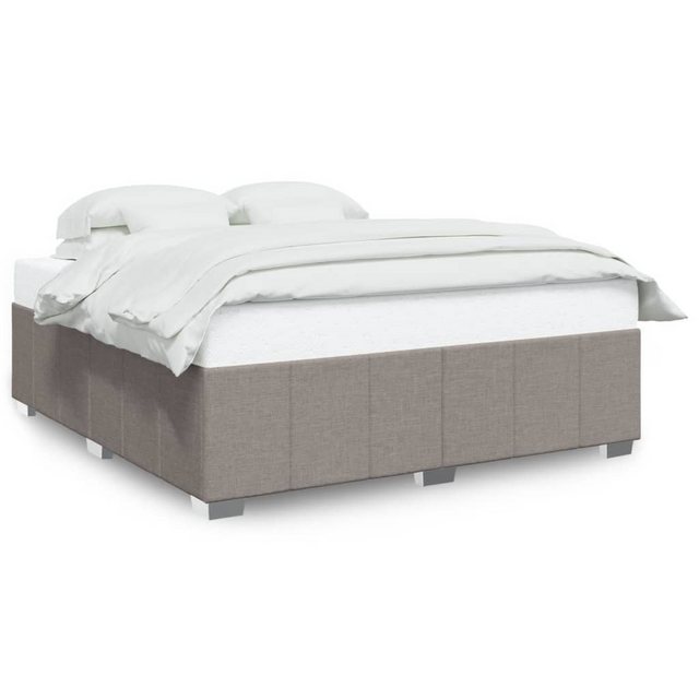 vidaXL Bett, Bettgestell ohne Matratze Taupe 200x200 cm Stoff günstig online kaufen