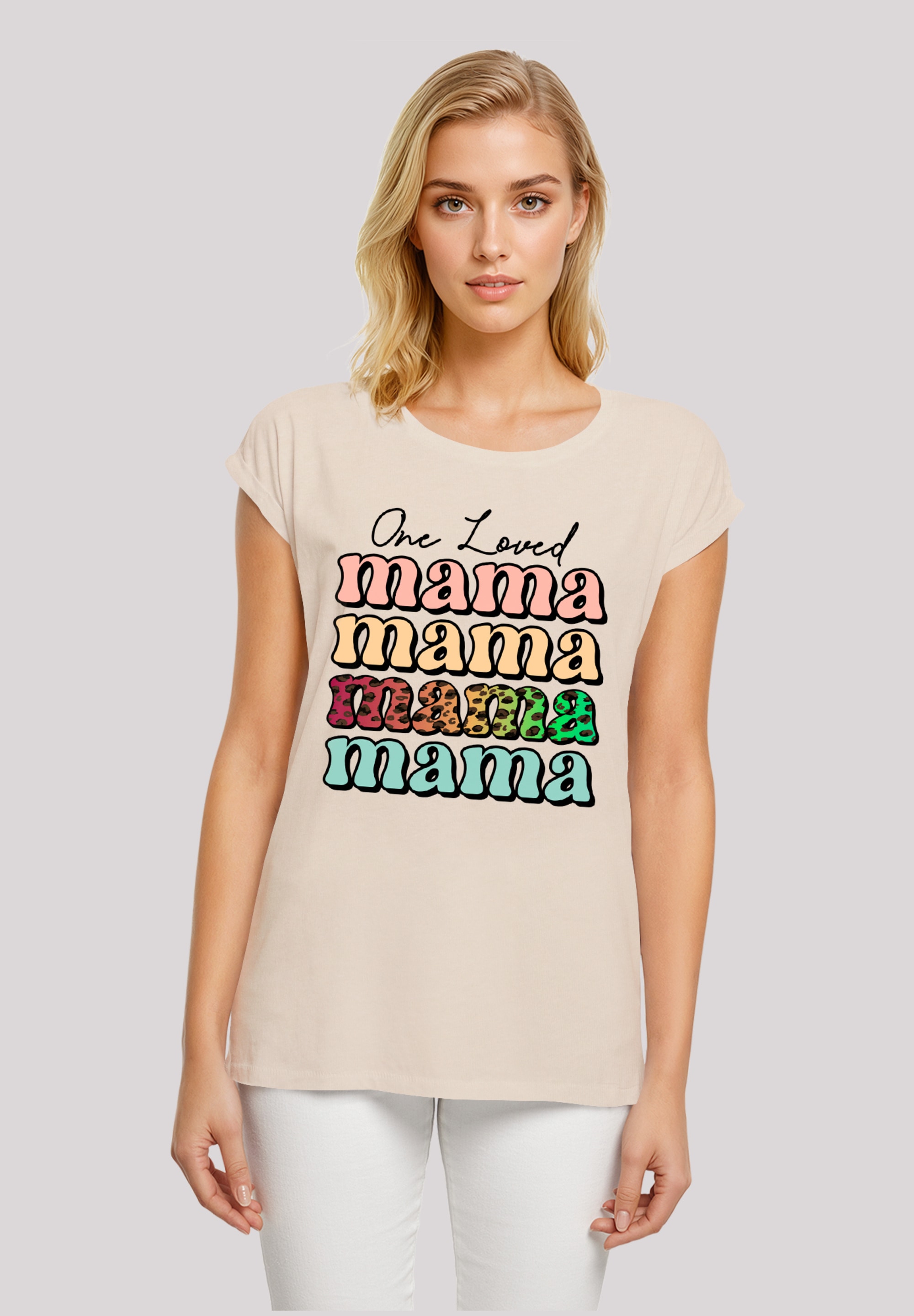 F4NT4STIC T-Shirt "Mothers Day Mama Typography Leopard Print Pastel", Premi günstig online kaufen