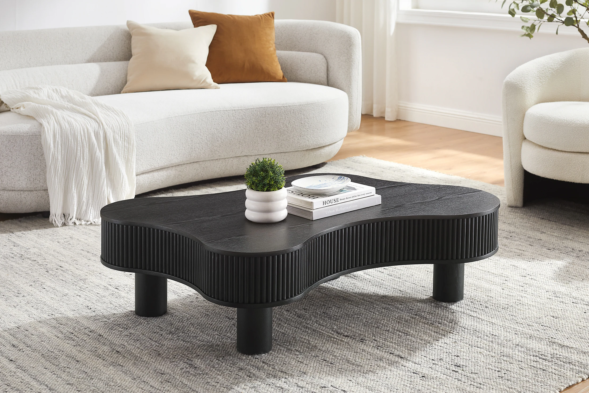 SalesFever Couchtisch, (1 St.), mit Massivholz-Lamellen günstig online kaufen