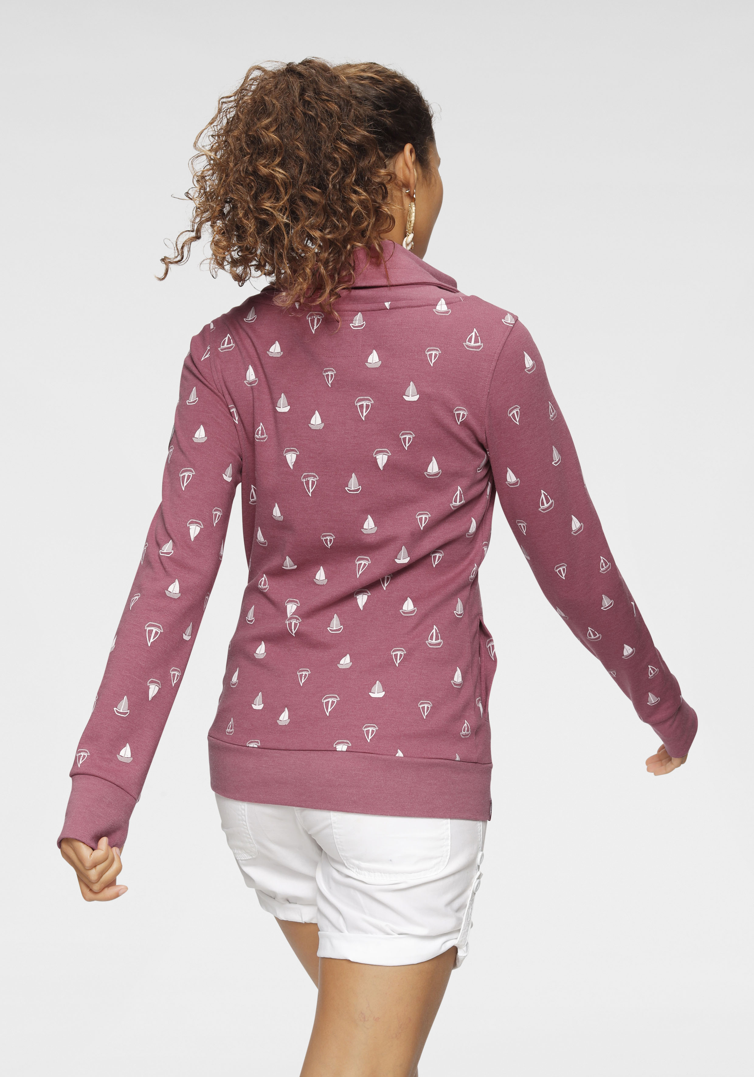 KangaROOS Sweatshirt mit wärmendem Schlauchkragen und Allover-Print günstig online kaufen