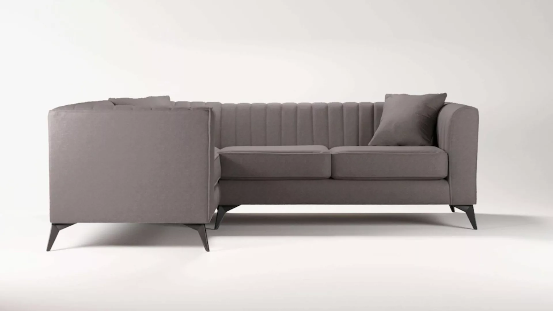 Places of Style Ecksofa »MATTHEW B/T/H: 240/167/74 cm«, L-Form, Steppung im günstig online kaufen