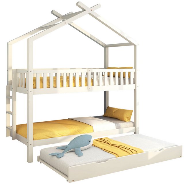 WISHDOR Kinderbett Jugendbett Hausbett (90x200cm Weiß ohne Matratze), Platz günstig online kaufen