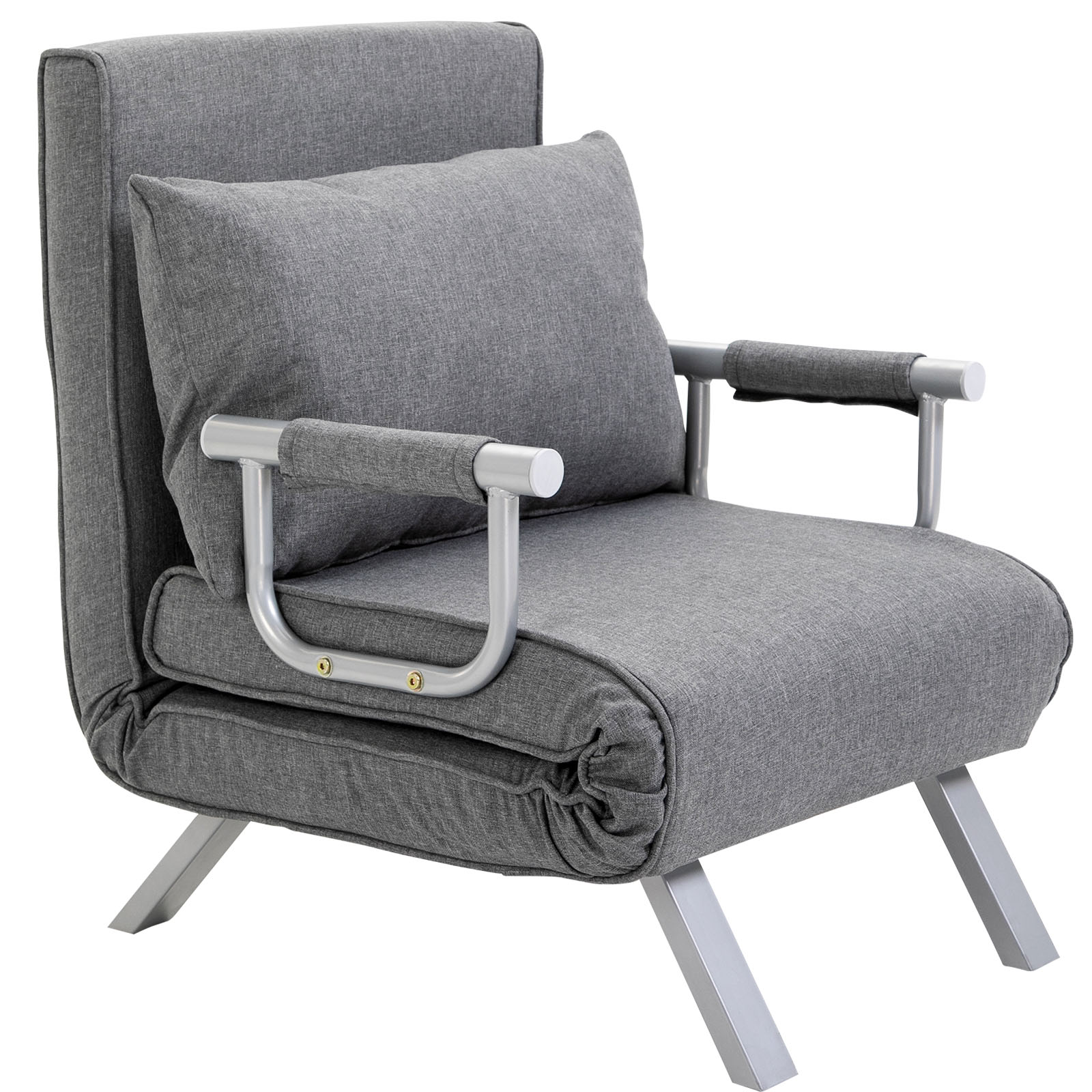 HOMCOM Schlafsofa Schlafcouch mit Verstellbarer Rückenlehne, Wurfkissen, So günstig online kaufen