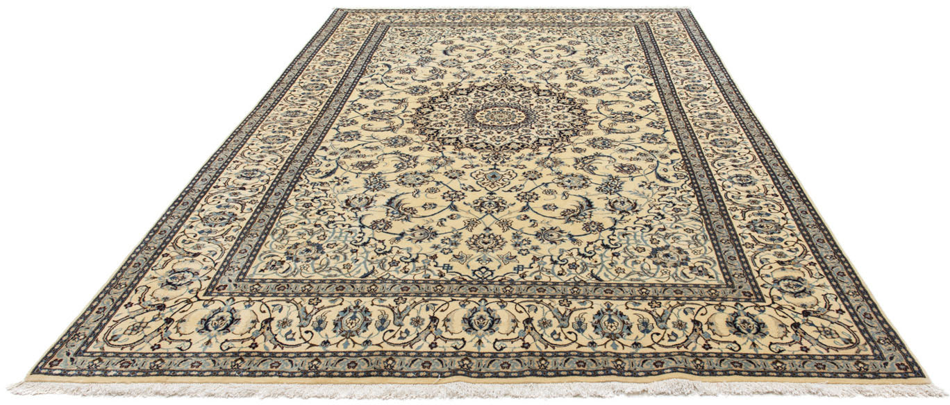 morgenland Wollteppich »Nain 9la Medaillon Beige 310 x 203 cm«, rechteckig, günstig online kaufen