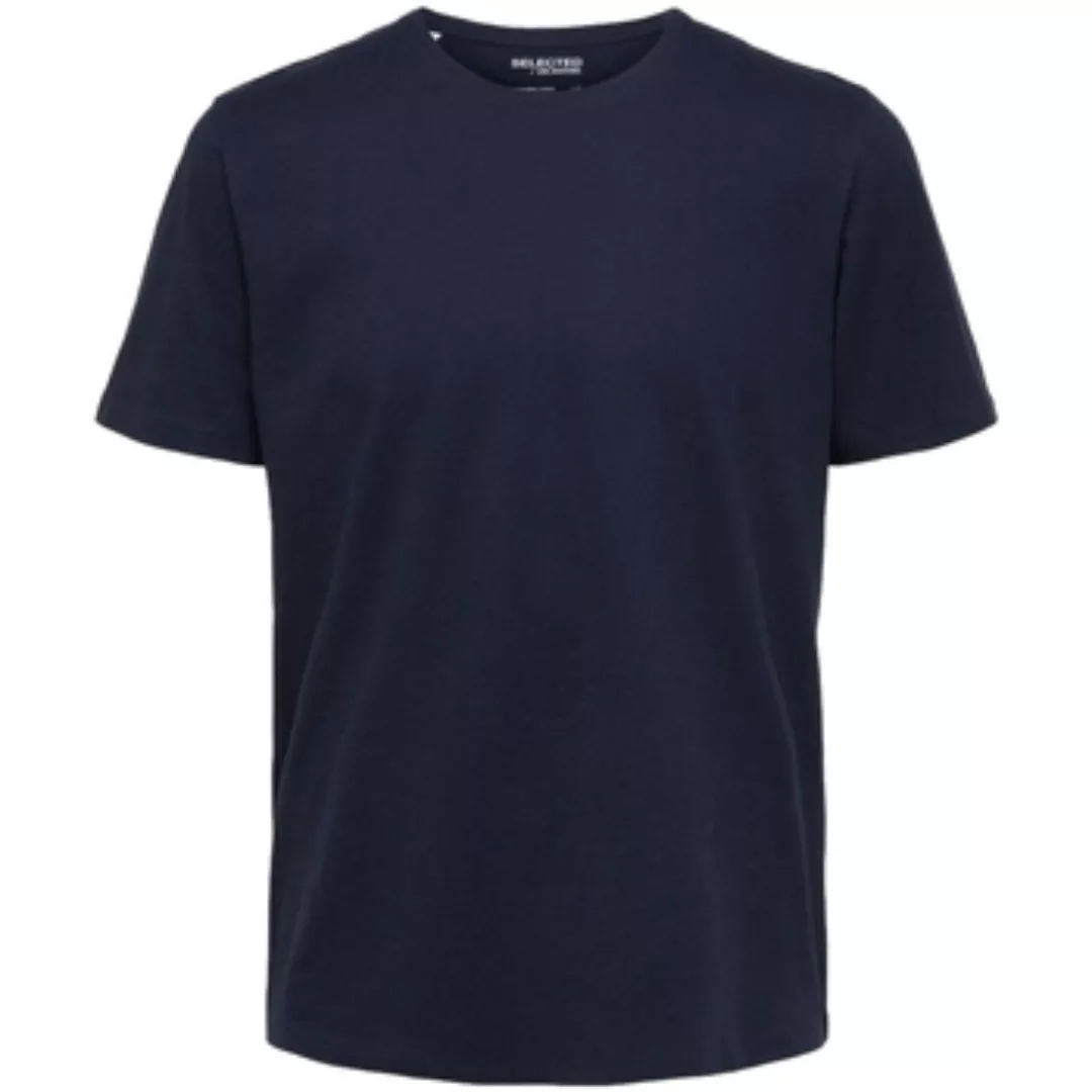 Selected  T-Shirts & Poloshirts Noos Pan Linen T-Shirt - Navy Blazer günstig online kaufen