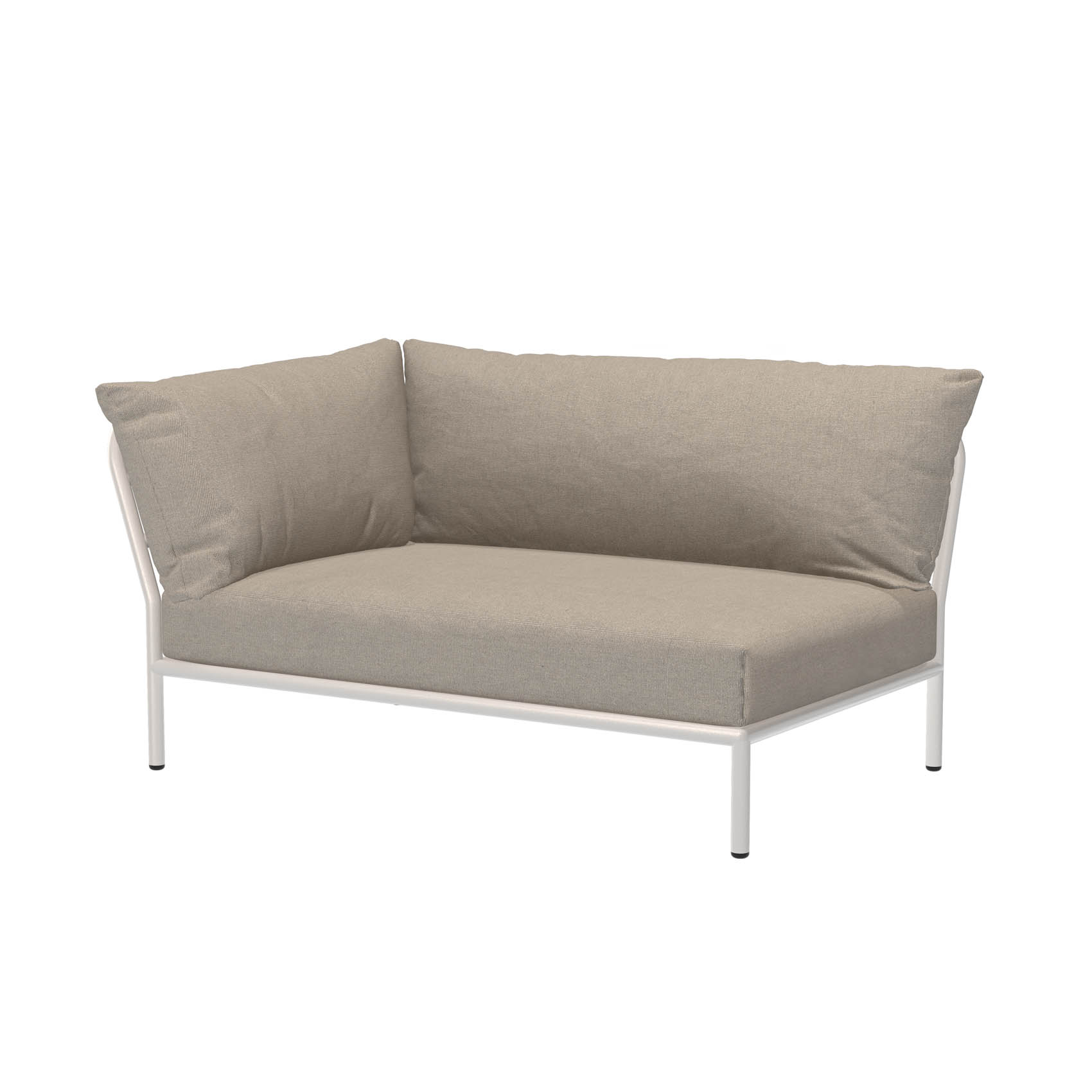 LEVEL2 Outdoor Sofa Lounge-Modul 2 Asche Weiß Links günstig online kaufen