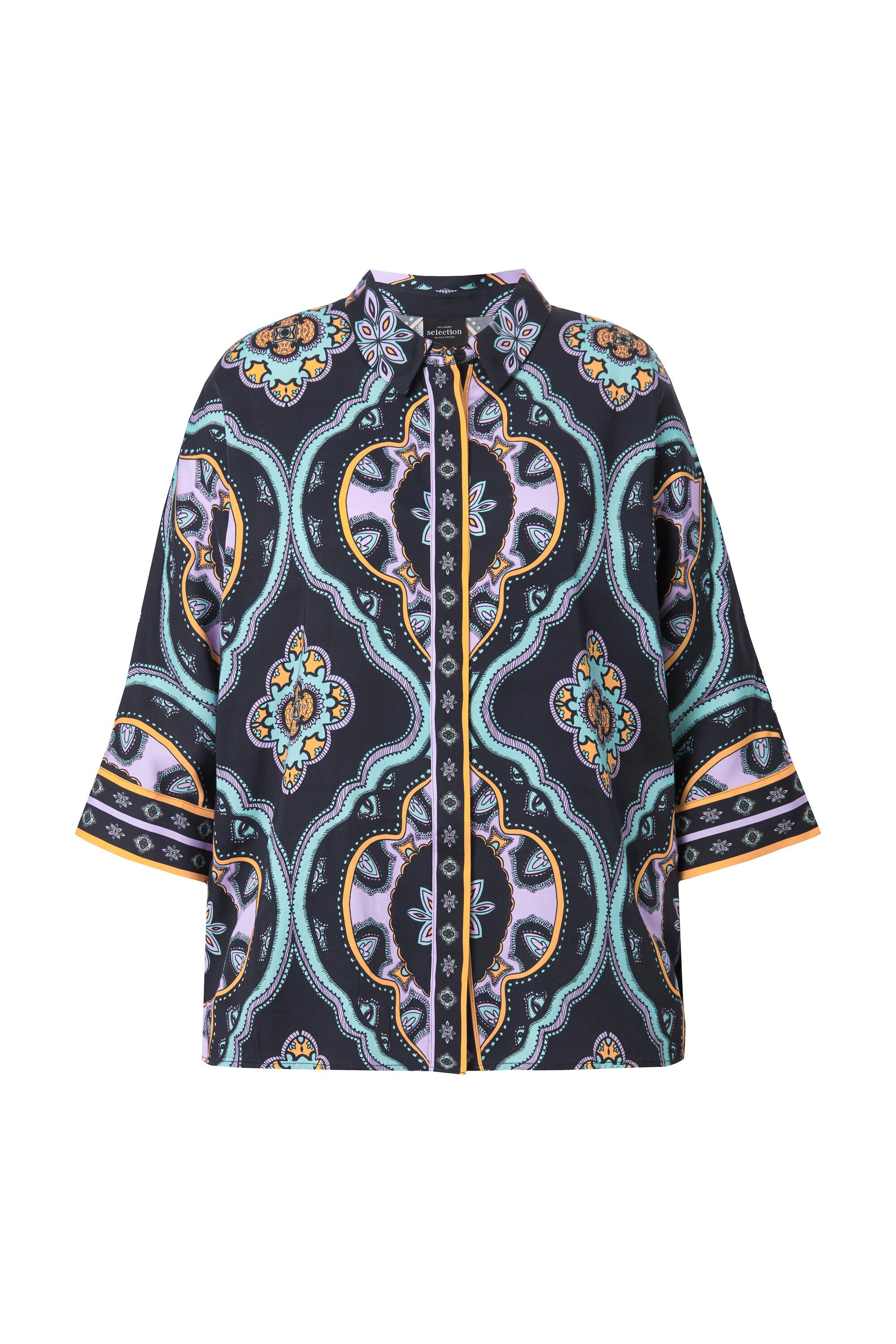 Ulla Popken Tunika Bluse Ornamente oversized günstig online kaufen