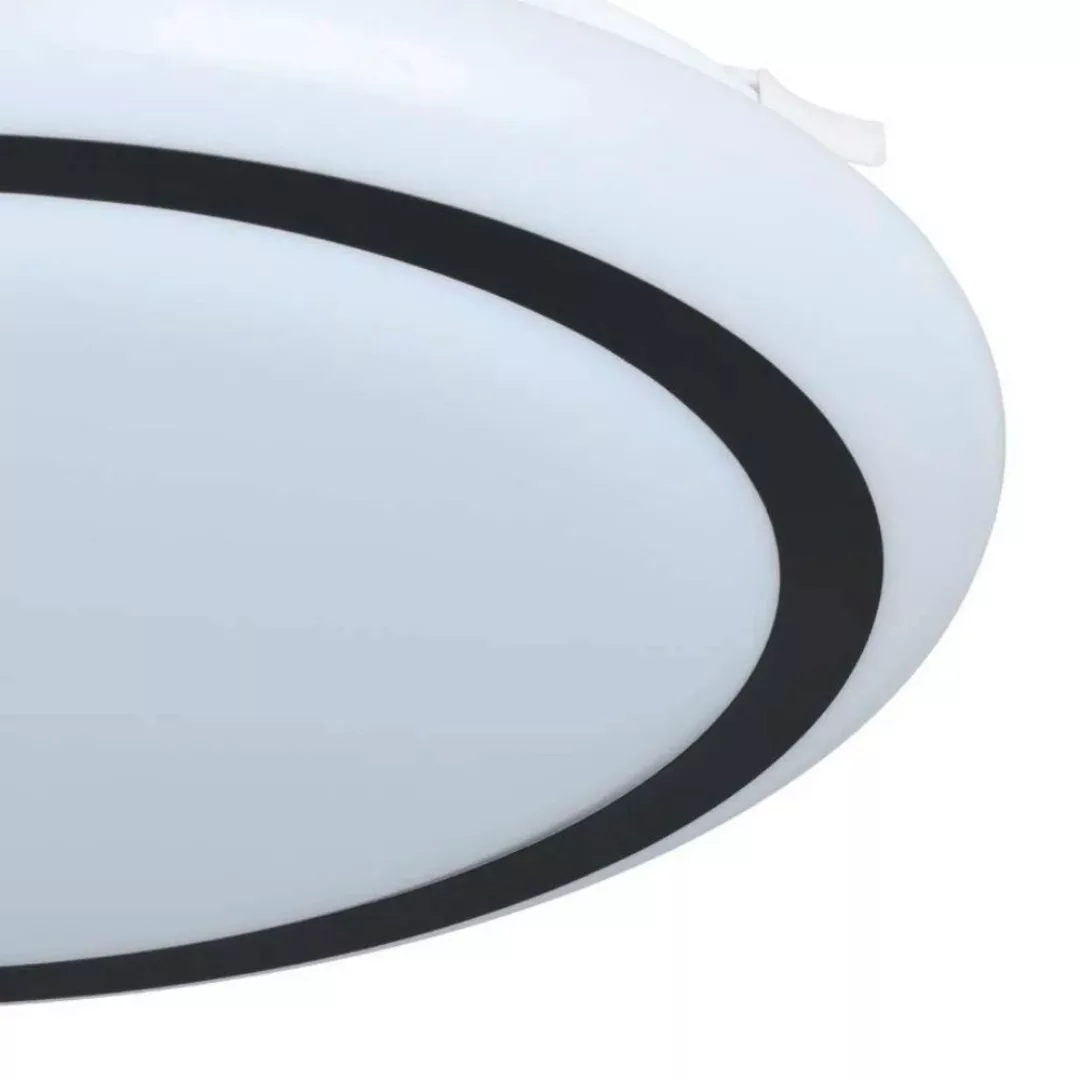 LED Deckenleuchte Capasso in Weiß und Schwarz 14,6W 1600lm 340mm günstig online kaufen